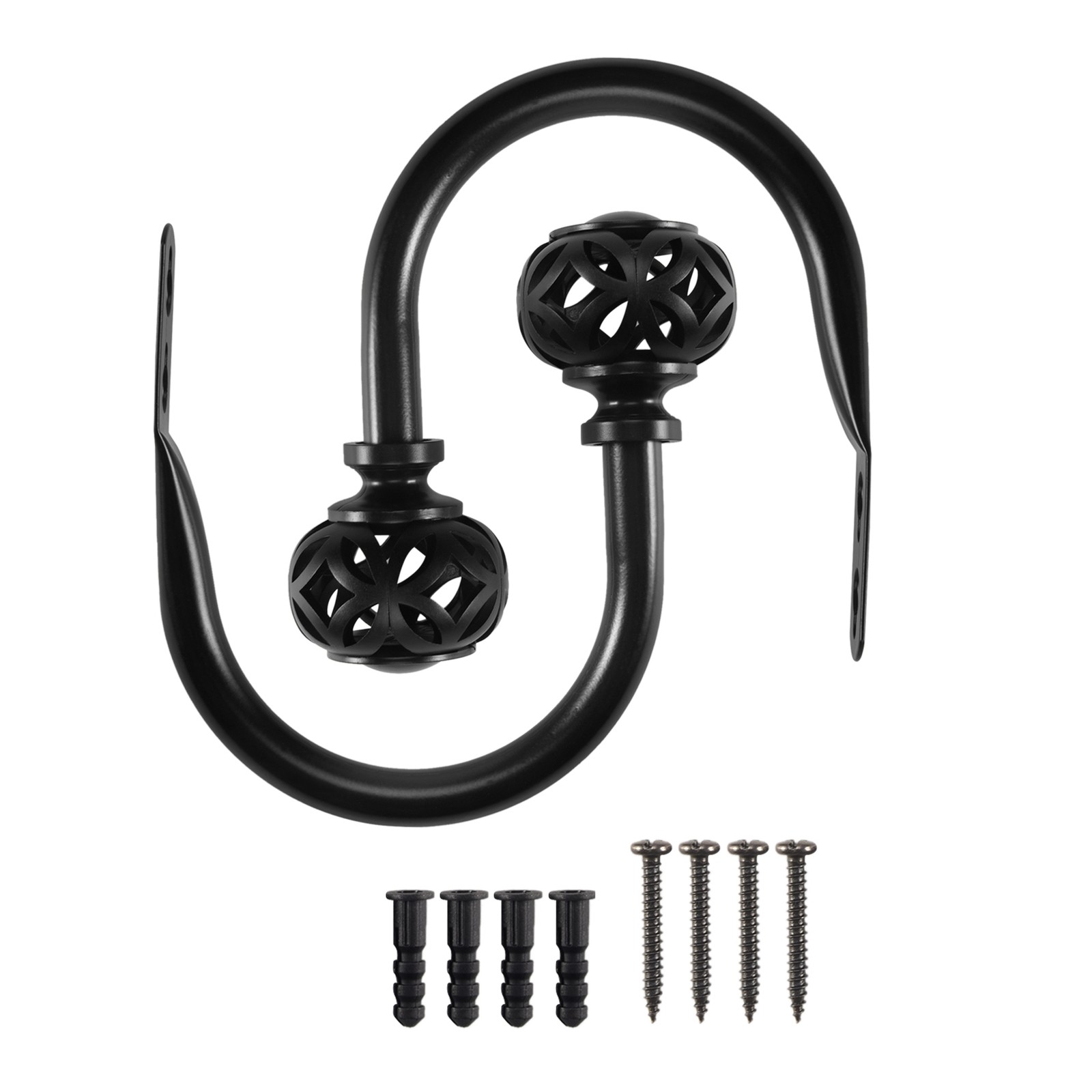 1 Pair of Metal Curtain Hooks – Retro Wall Mounted Curtain Hold Back5879