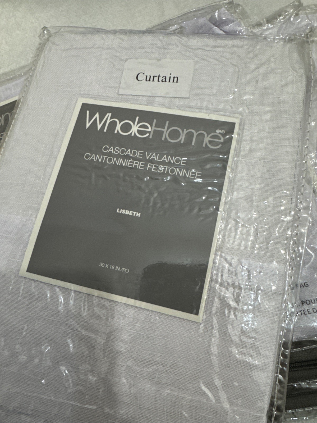 Set Of 6 Pcs Whole Home Window Valance Size 30 X 18 Inch Color White From SEARS