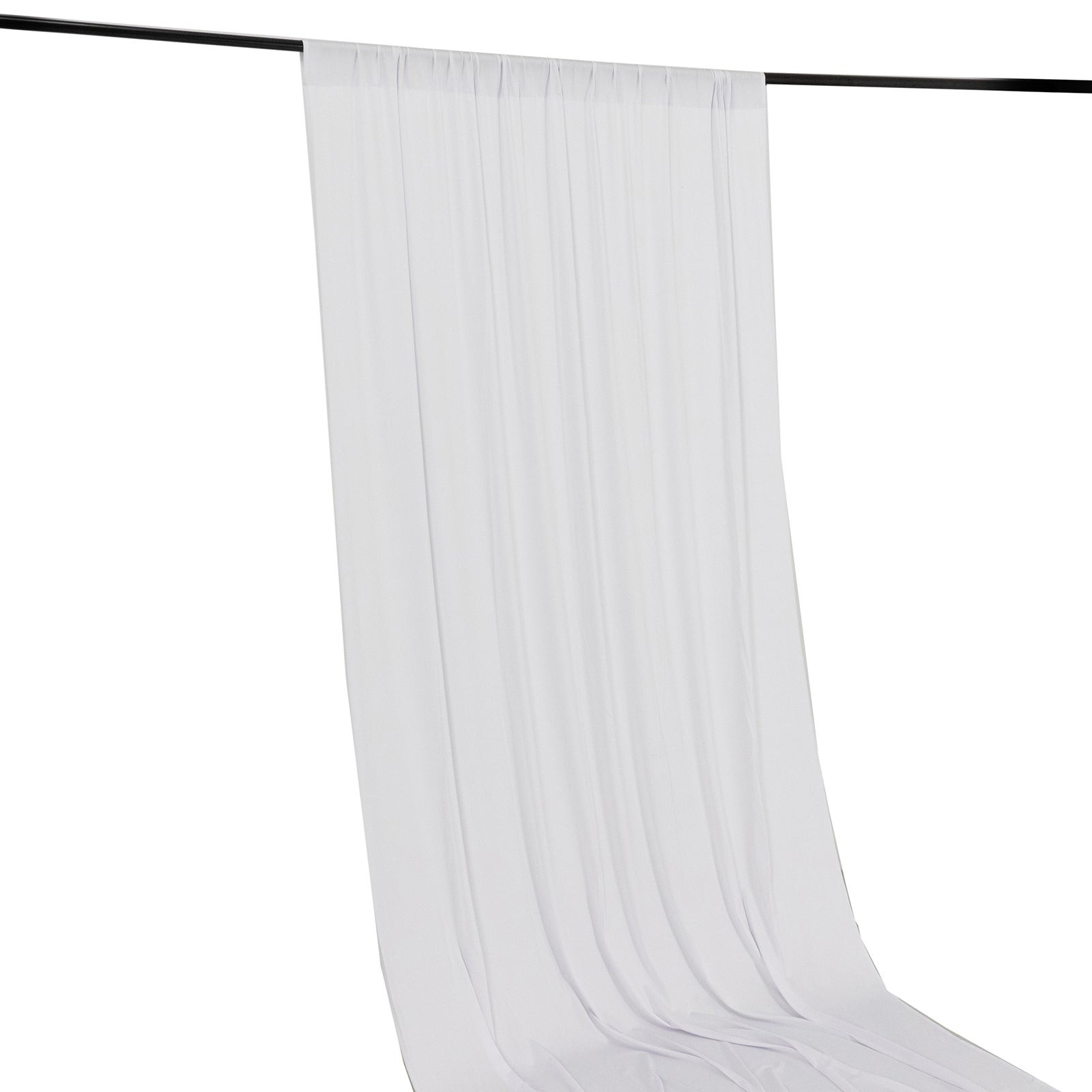 16 ft WHITE 4-Way Stretch Spandex Divider Backdrop Curtain Party Wedding