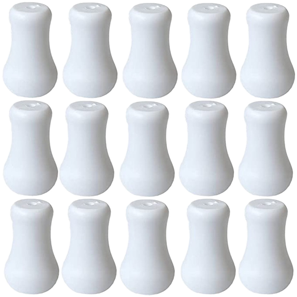 15pcs White Plastic Curtain Buttons for Cord Tassels Suitable for Fe