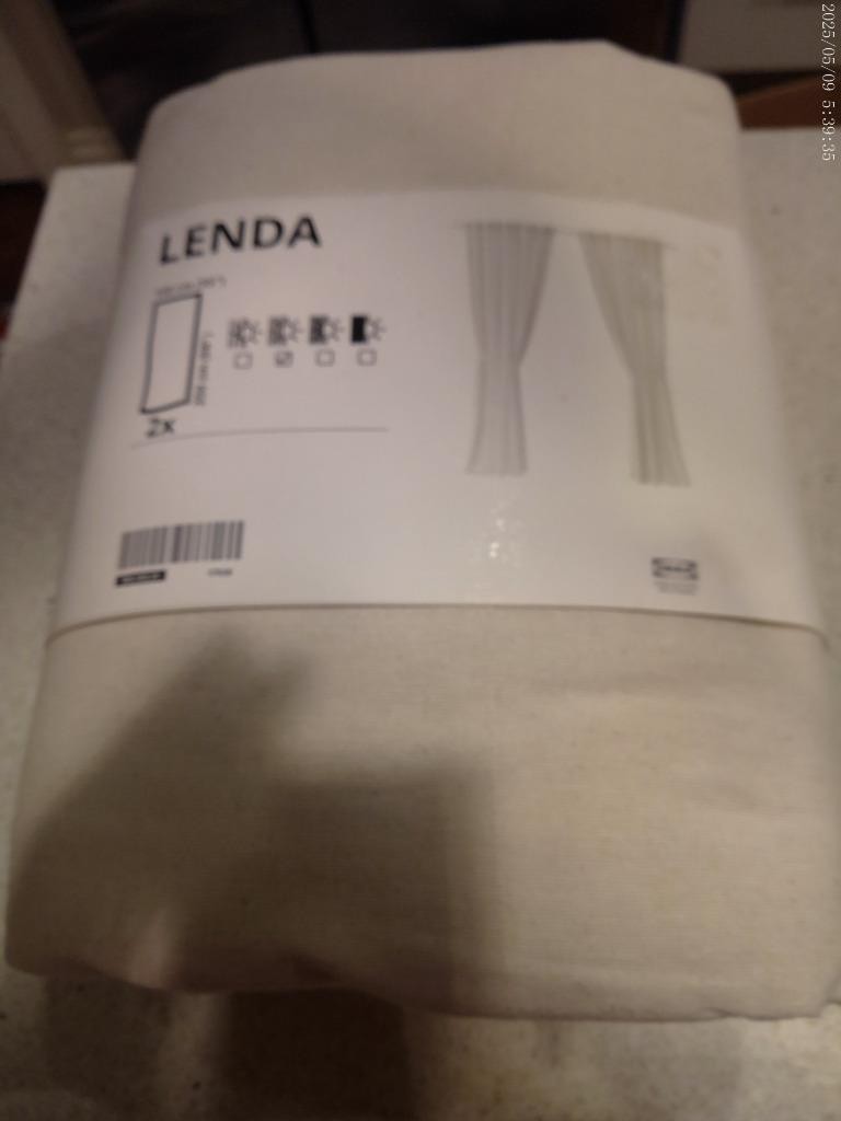 2 Ikea off-white Lenda curtain drapery panels 55″ x 98″ new in package low shpng
