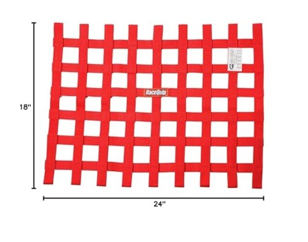 725015RQP Window Net SFI 27.1 1 in Webbing 18 x 24 in Rectangle Red