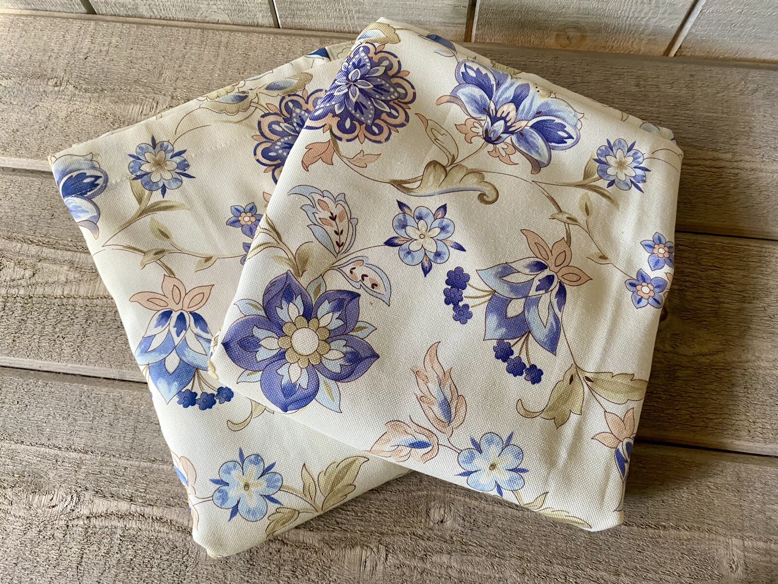 Jacobean Curtain Panels Floral Opaque Set of 2 52” X 84”