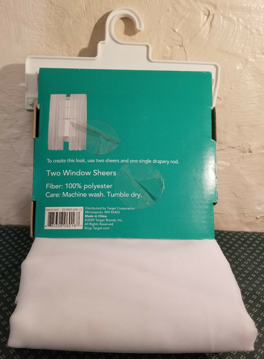 Room Essentials 2 Window Sheers White 84 inches length x 60 Inches width