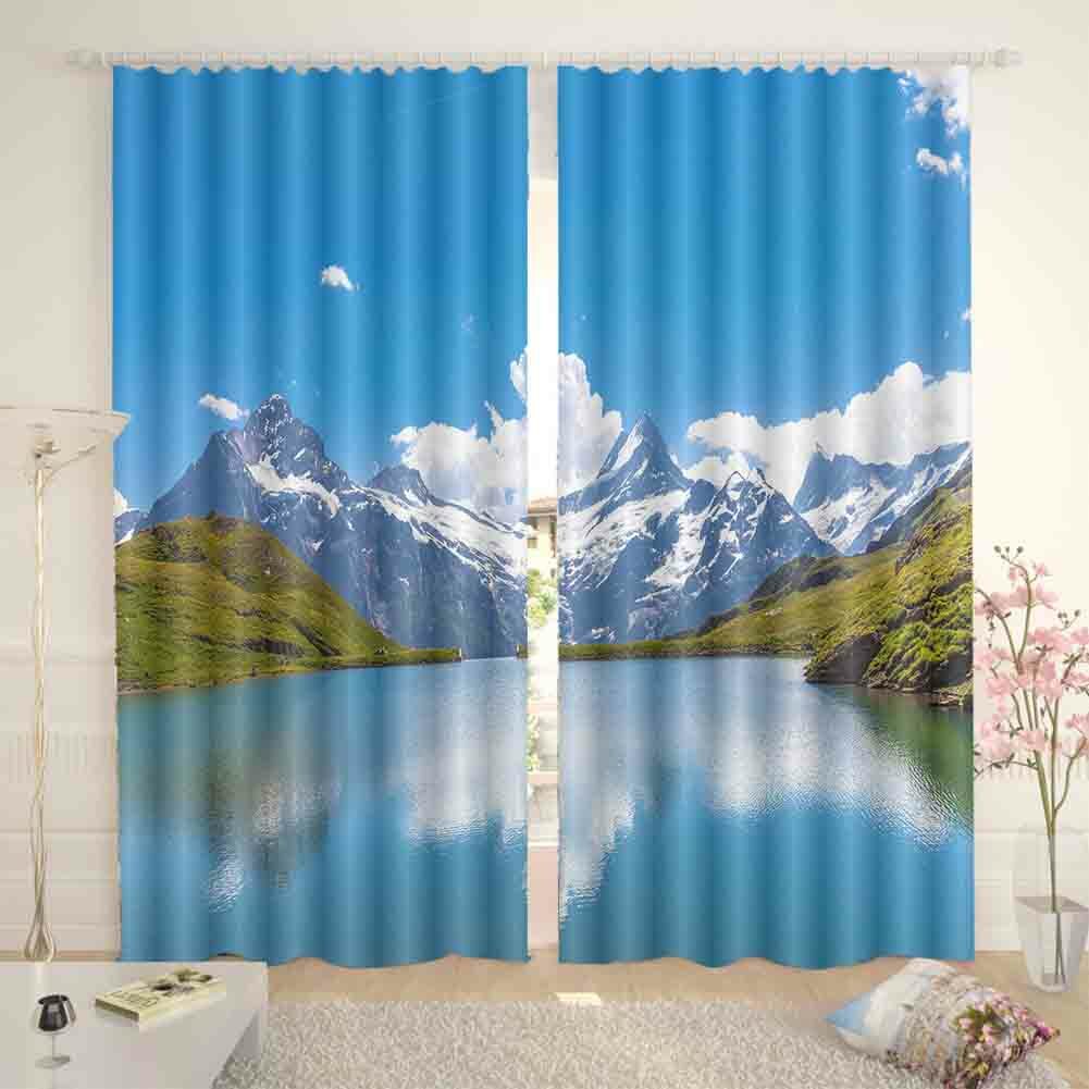 Performance Light Sky 3D Curtain Blockout Photo Printing Curtains Drape Fabric