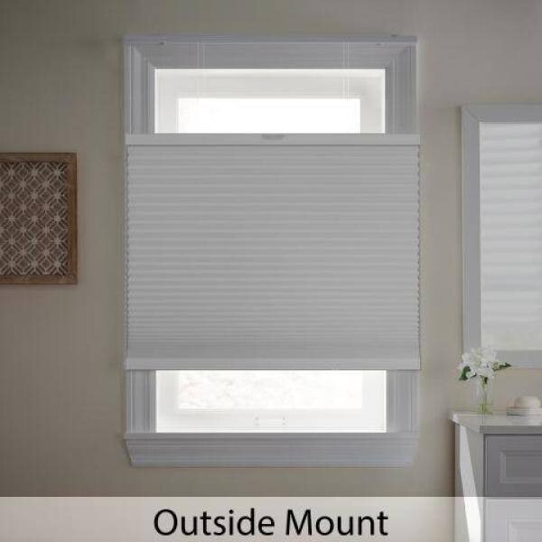 HOME DECORATORS Shadow White Top-Down Bottom-Up Cellular Shade 34.125″ W x 64″ L
