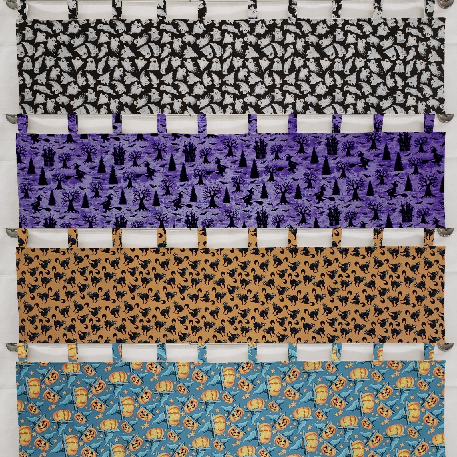 Halloween Tab Top Valances or Curtains
