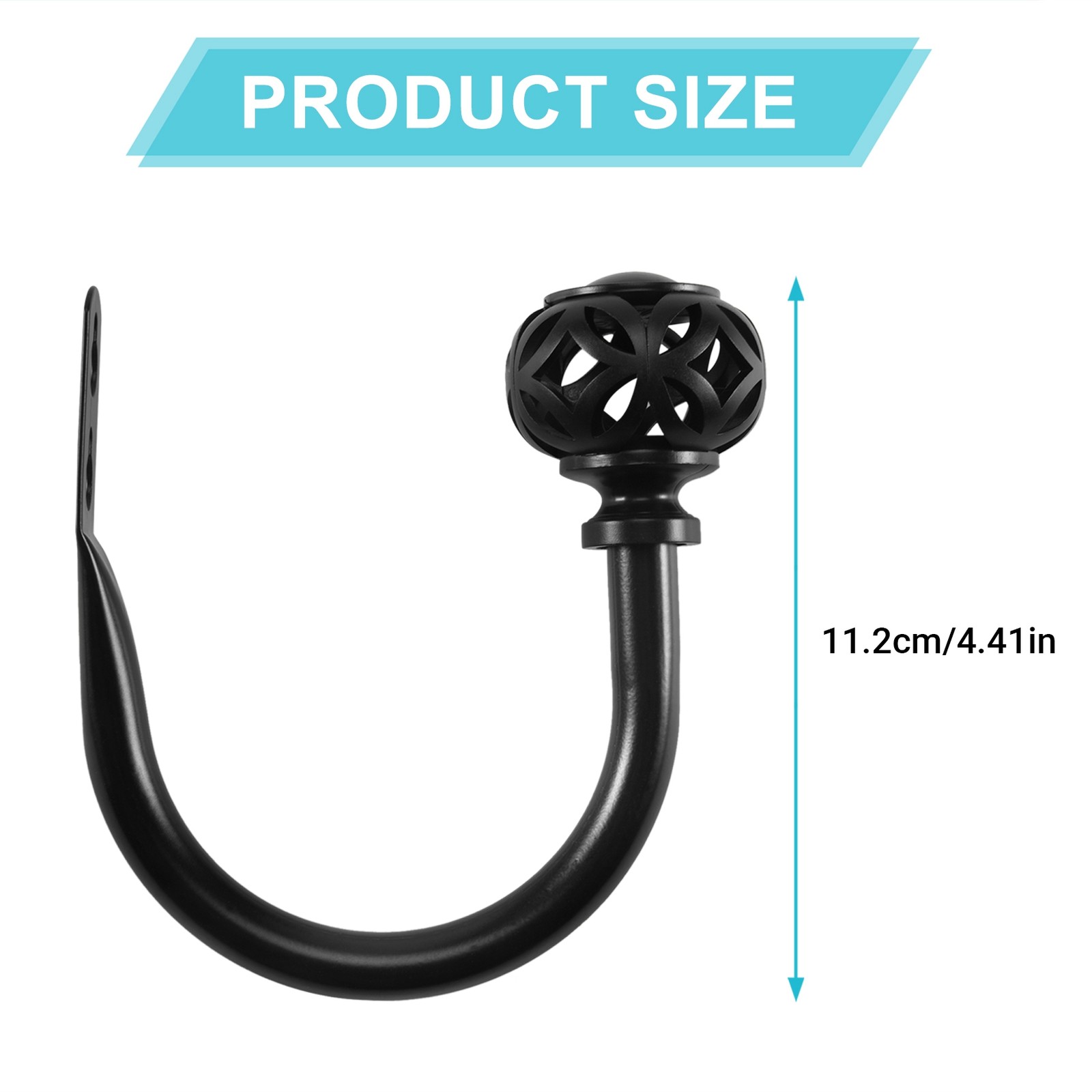1 Pair of Metal Curtain Hooks – Retro Wall Mounted Curtain Hold Back5879