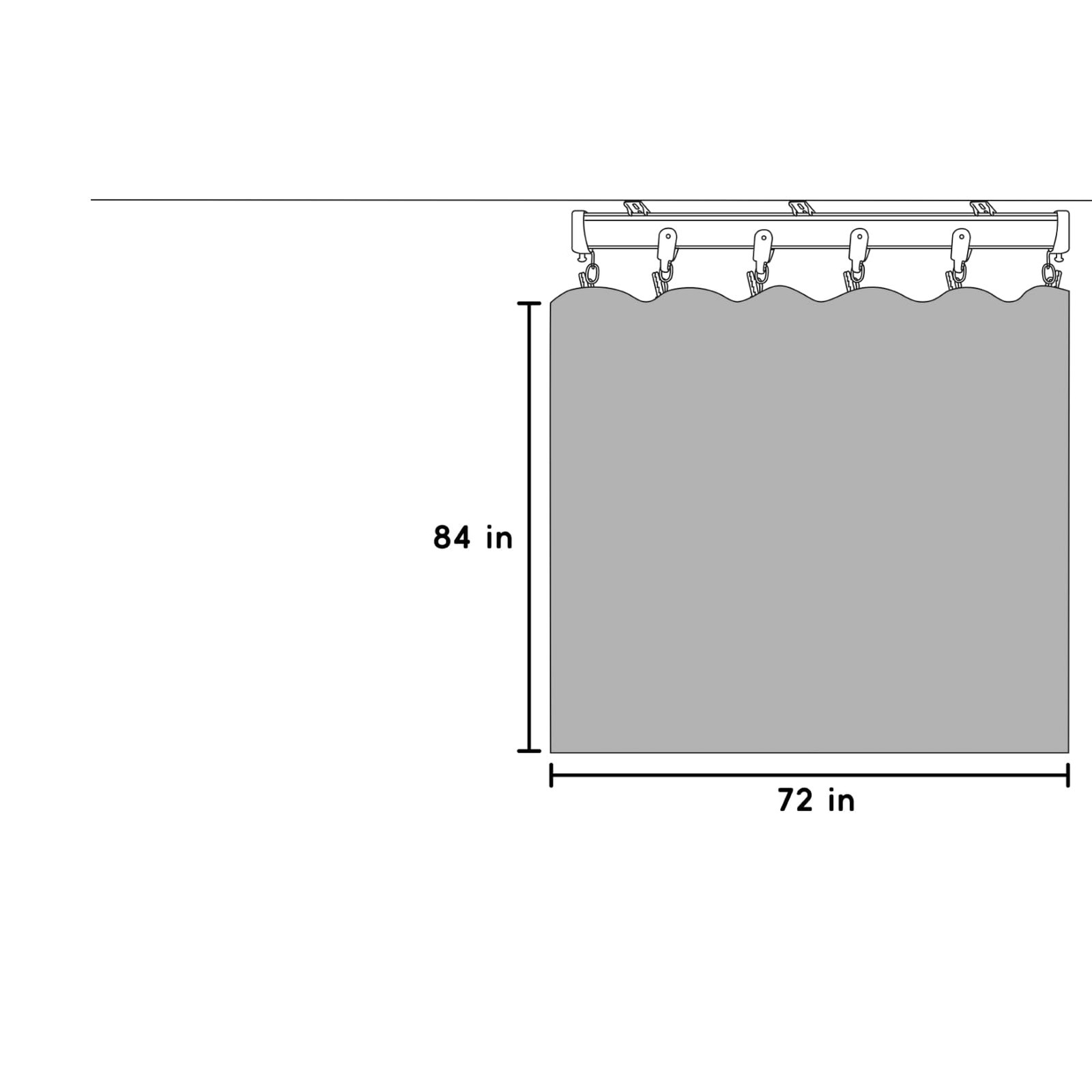 Doeiez Room Divider Blackout Curtains Flexible Sliding Tracks Sets Ceiling