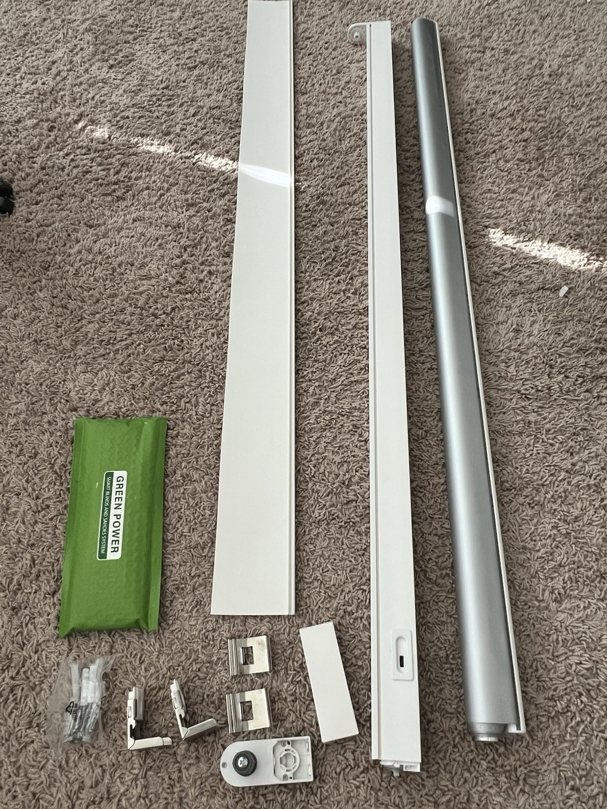 Motorized Roller Blinds, Blackout Automatic Shades with Solar Panel Cordless Sma