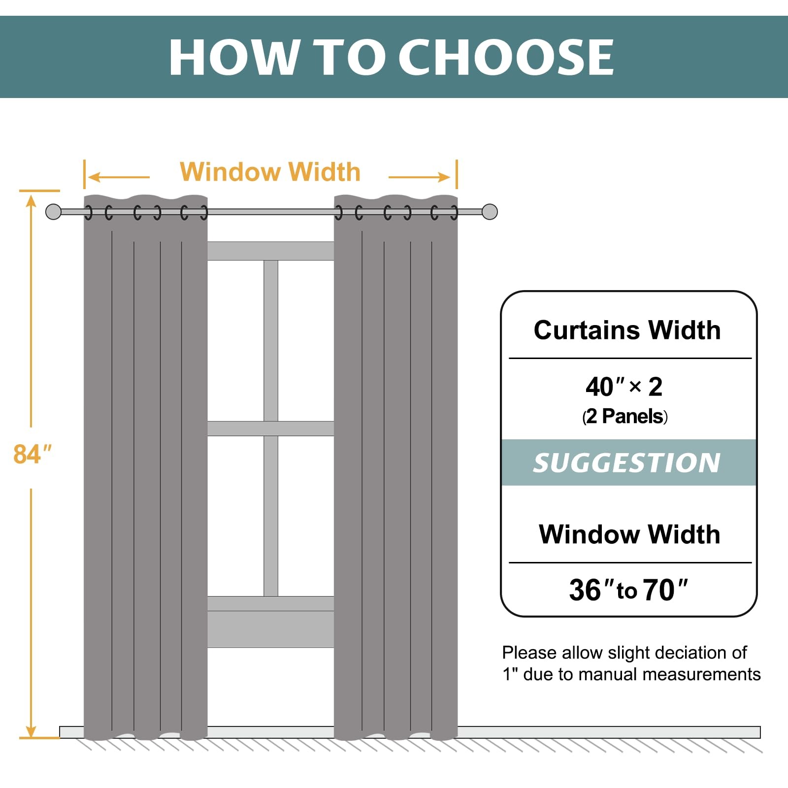 100% Blackout Curtains for Bedroom with Black Liner, Full Light Blocking Ther…