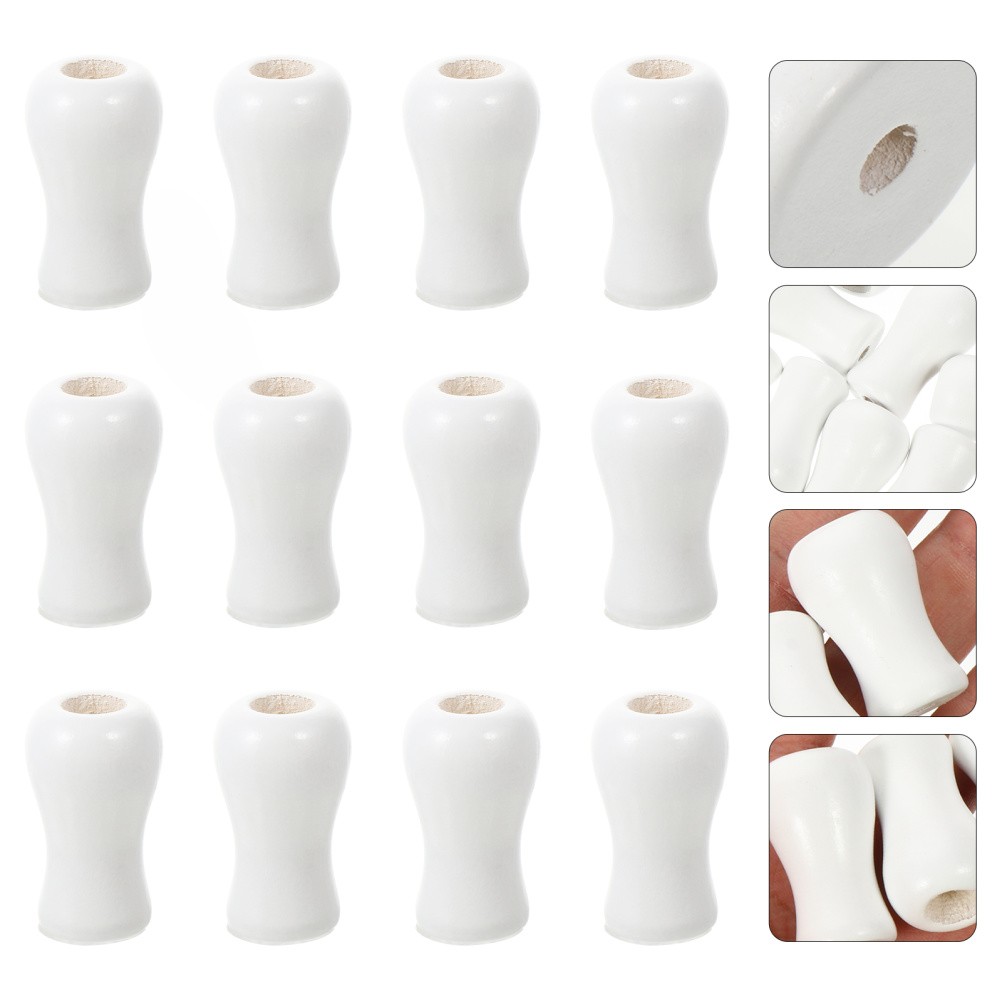 12 Pcs Wood Cord Tassels Pull Ends Window Blind Cord Knobs Cord Drops
