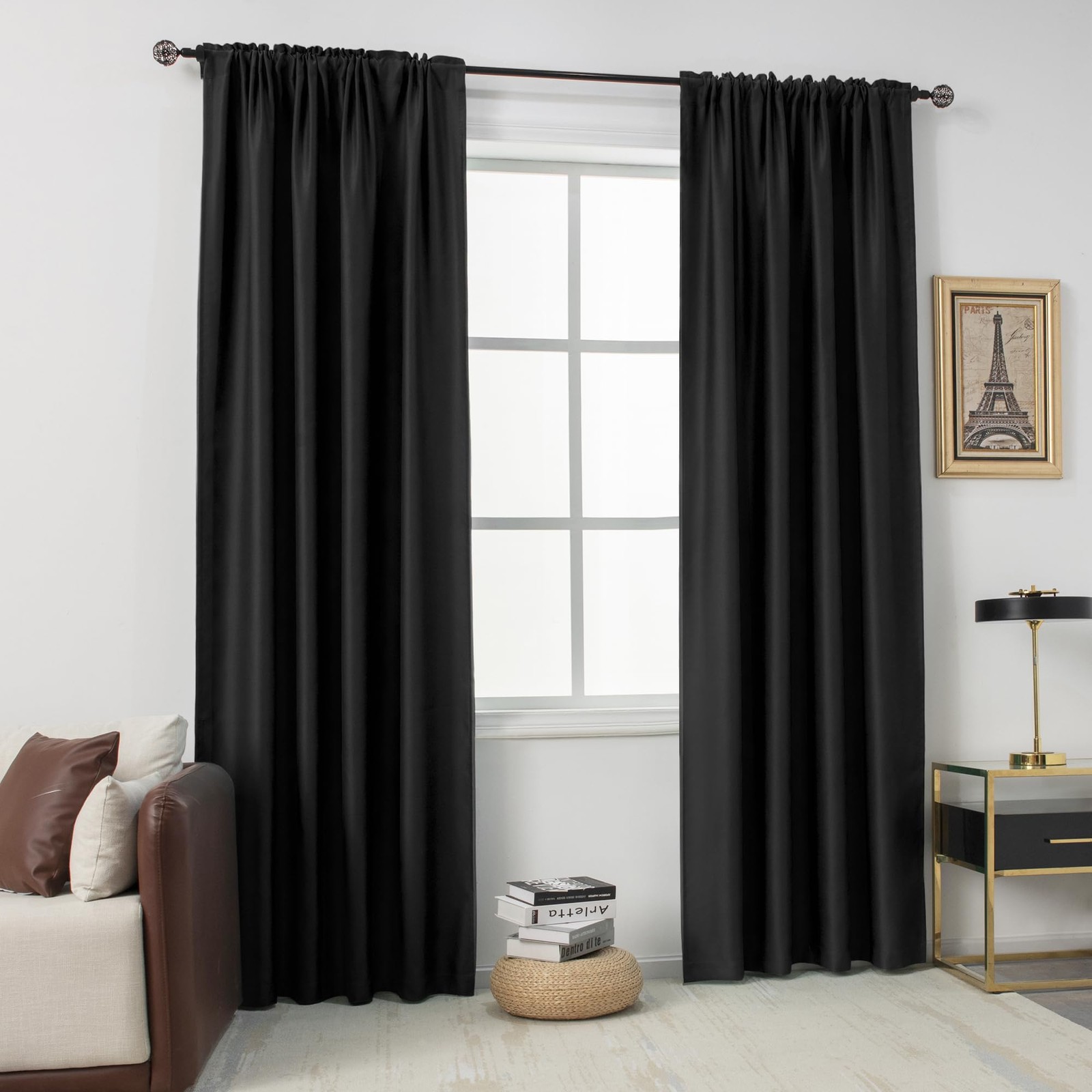 99% Blackout Curtains 120 Inch Length Extra Long Curtains for Living Room – E…