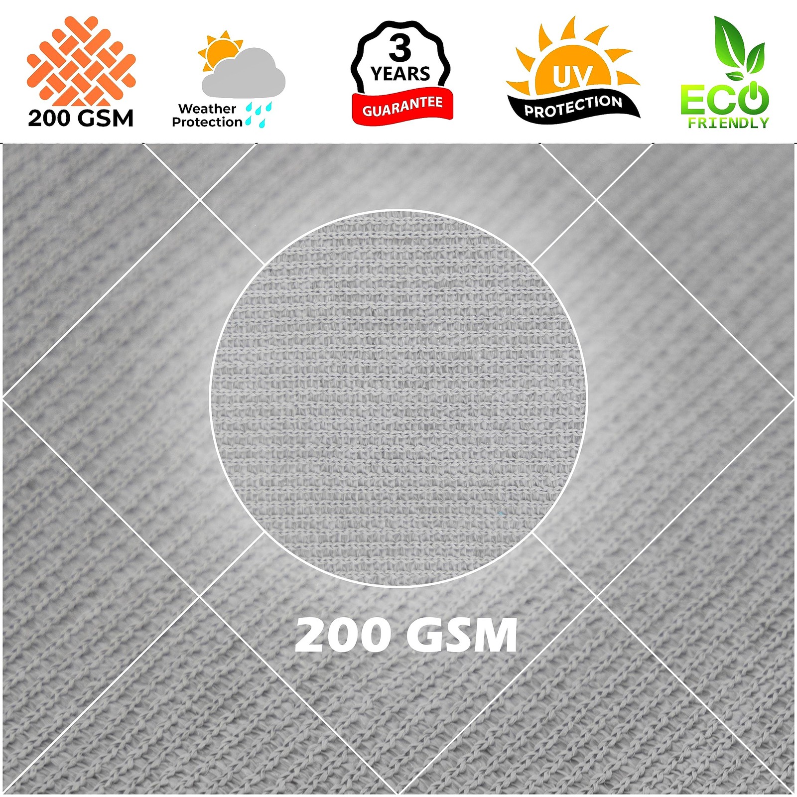 Royal Shade 16′ x 20′ Grey Rectangle Sun Sail Canopy X 20′, Gray