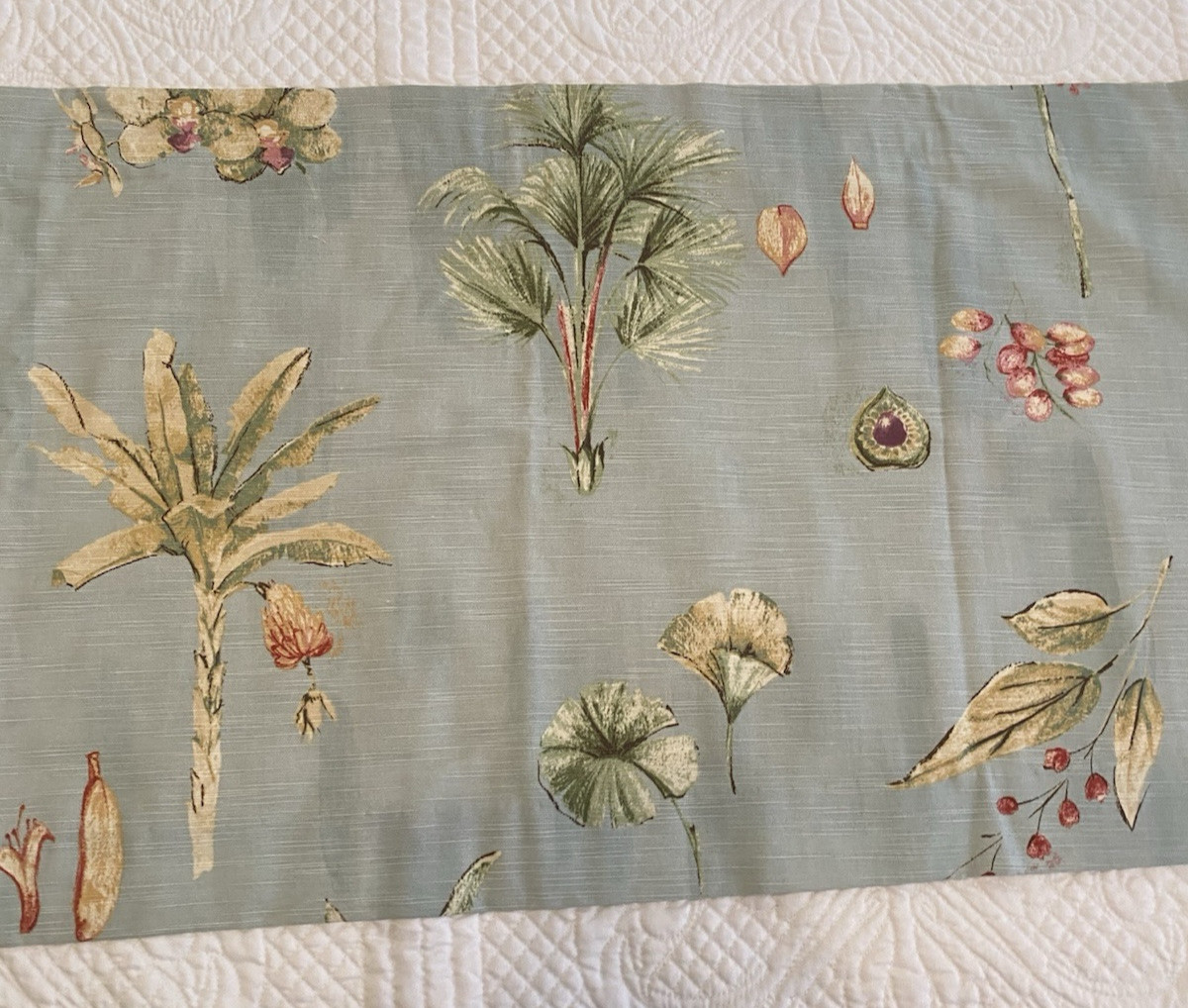 Handmade «MAURITIUS» Print Home Interior Non- Rod Pocket Valance-17.5″Lx 156.5″W