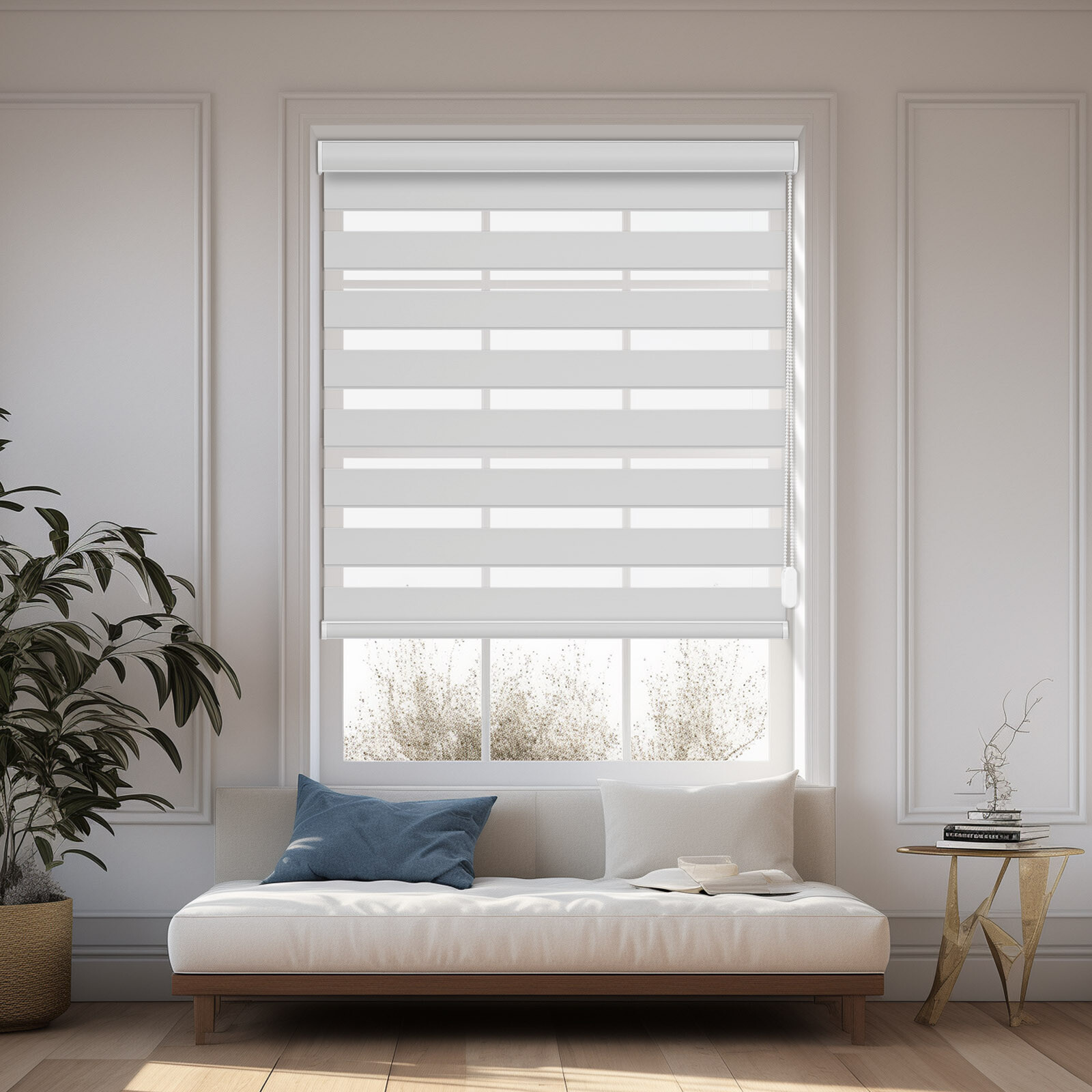 CUSTOM SIZE Horizontal Window Shade Zebra Blind Day and Night Dual Roller Blinds