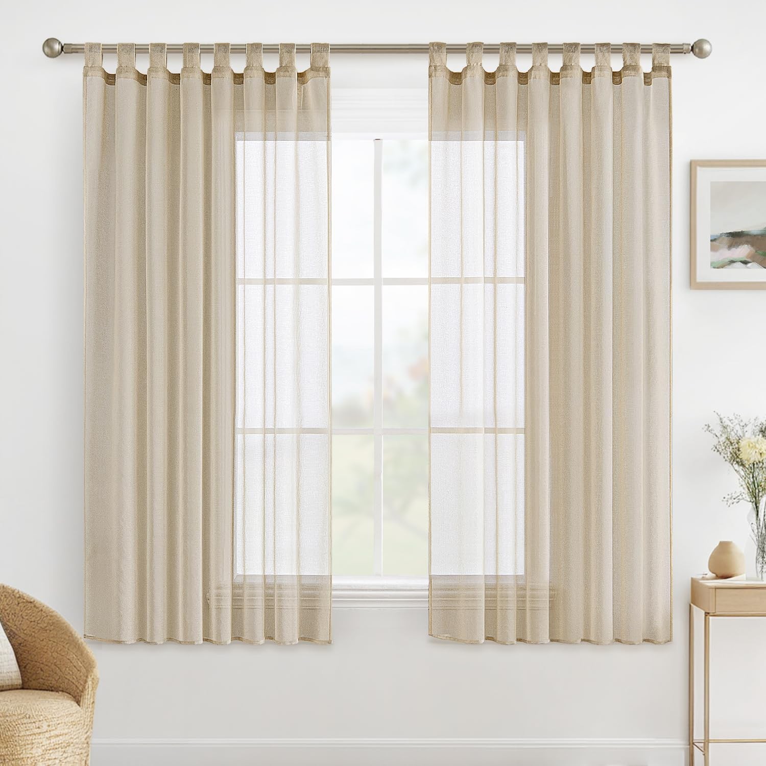 Curtains loop scarf set of 2 curtains transparent loops curtain from v…
