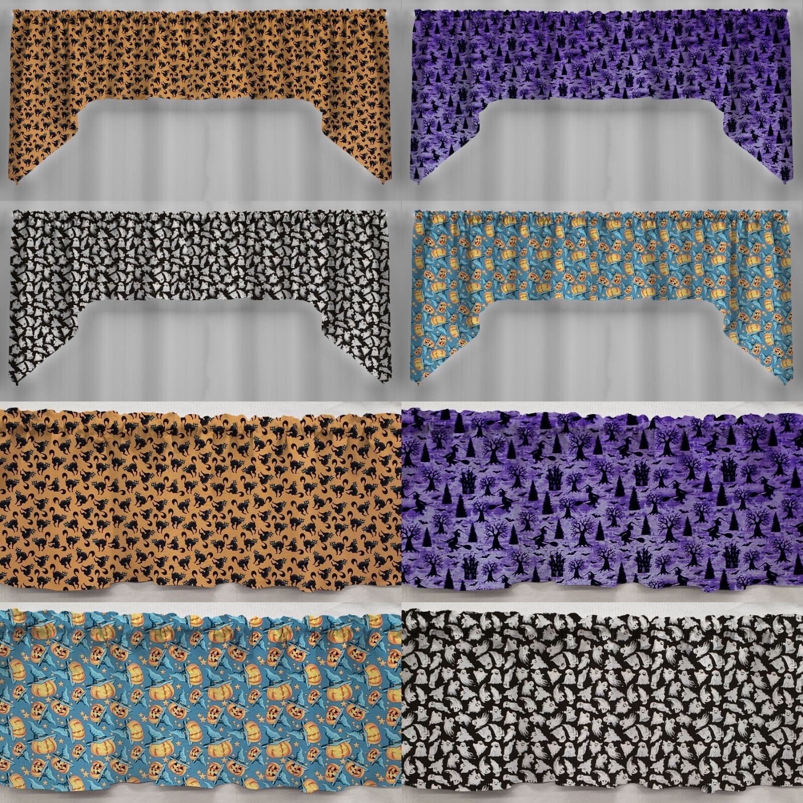 Halloween Valances, Curtains or Swags (4 Patterns Available)