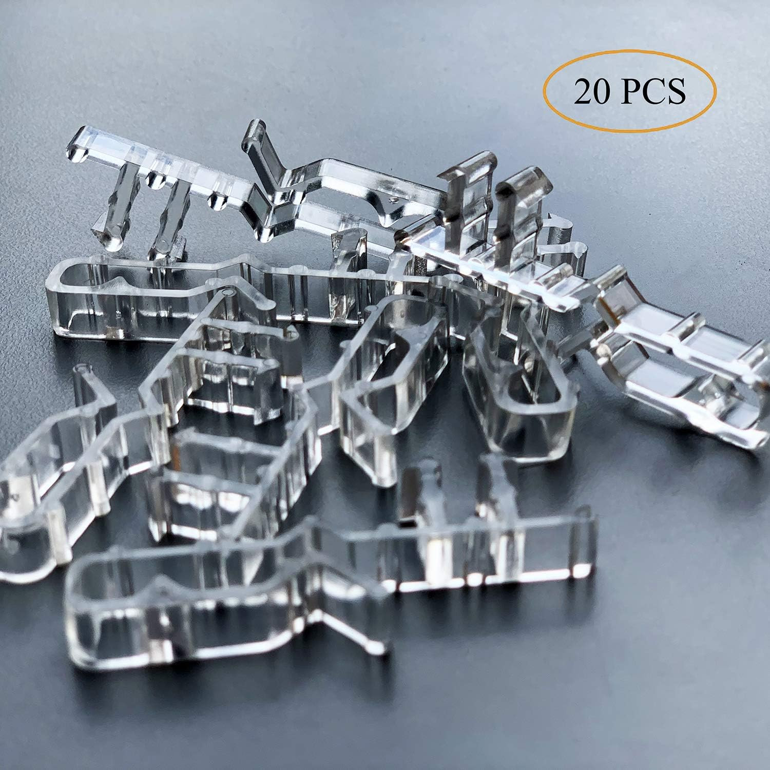 Valance Clips for Blinds 2 Inch Hidden Channel Window Blind Clips Clear Plastic