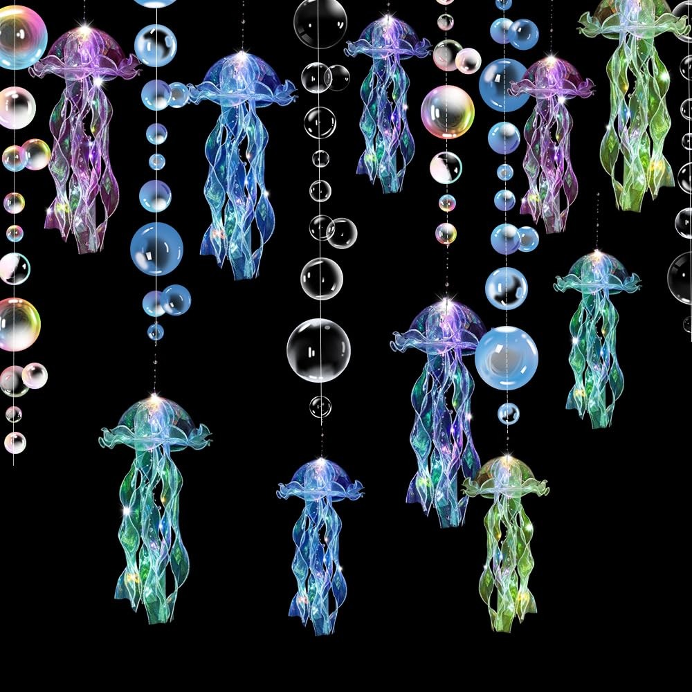 Colorful LED Light Jellyfish Lanterns Party Decoration