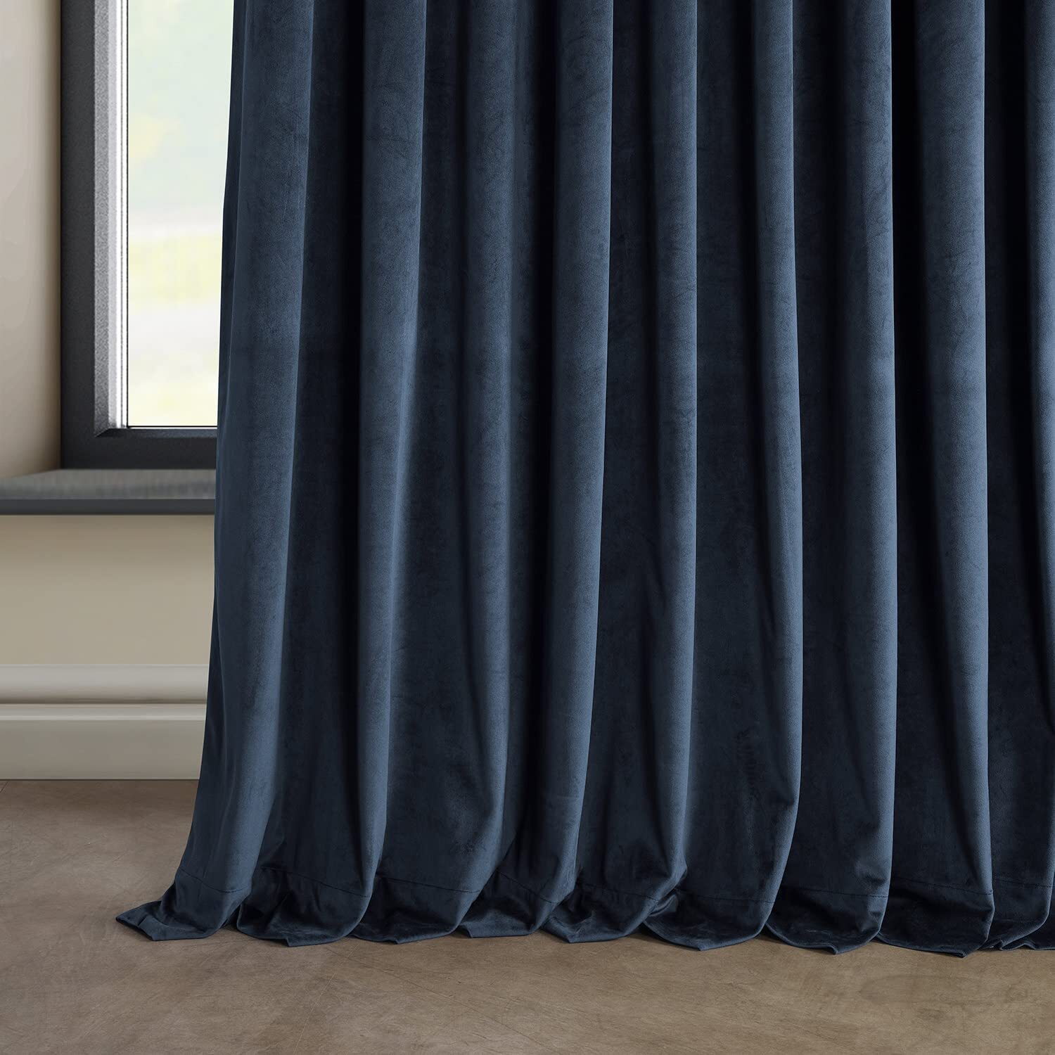 HPD Half Price Drapes Heritage Plush Velvet Curtains 120 Inches Long Room