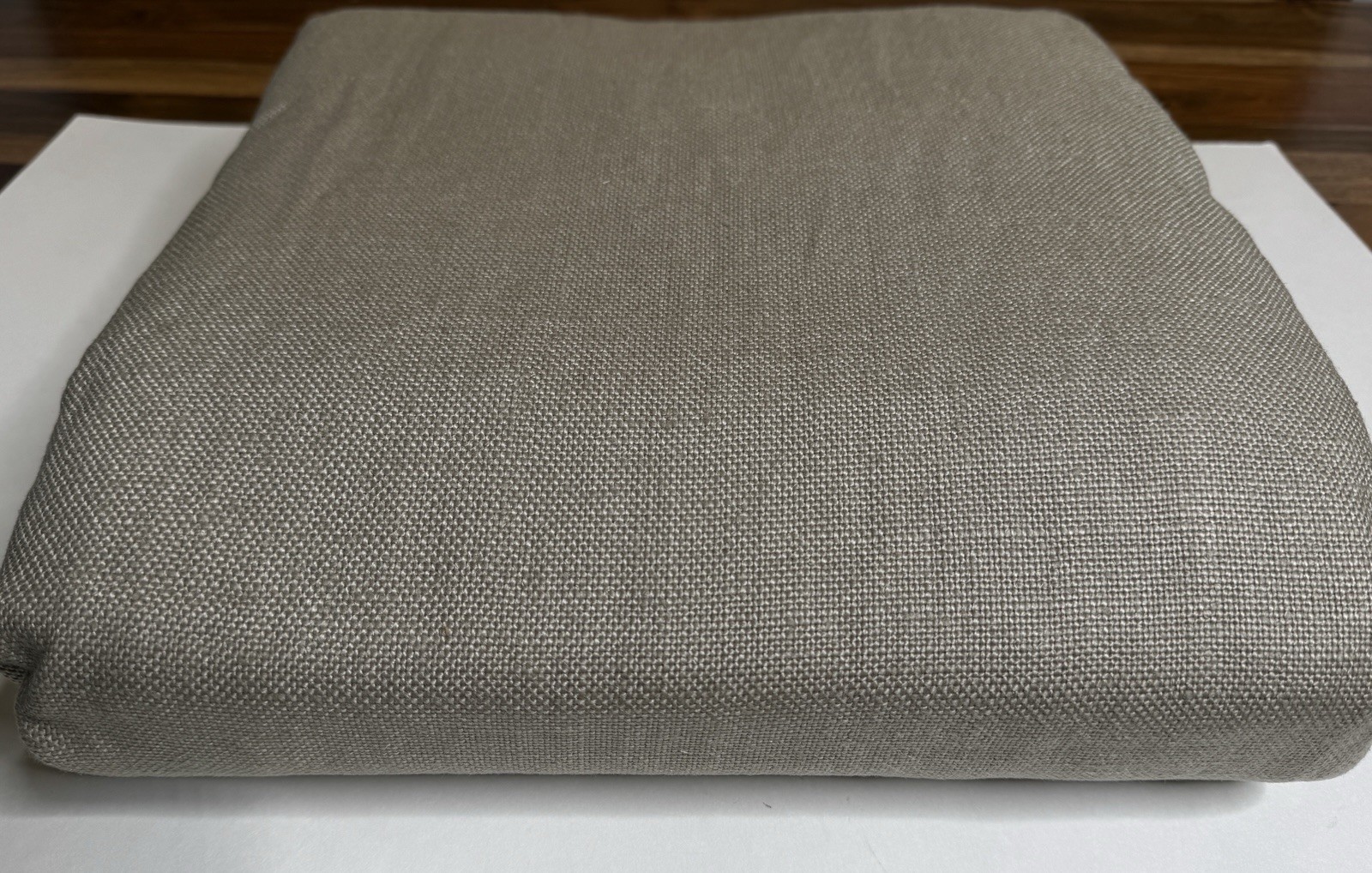 Restoration Hardware Heavyweight Textured Belgian Linen Drape RP 100 x 108 Taupe