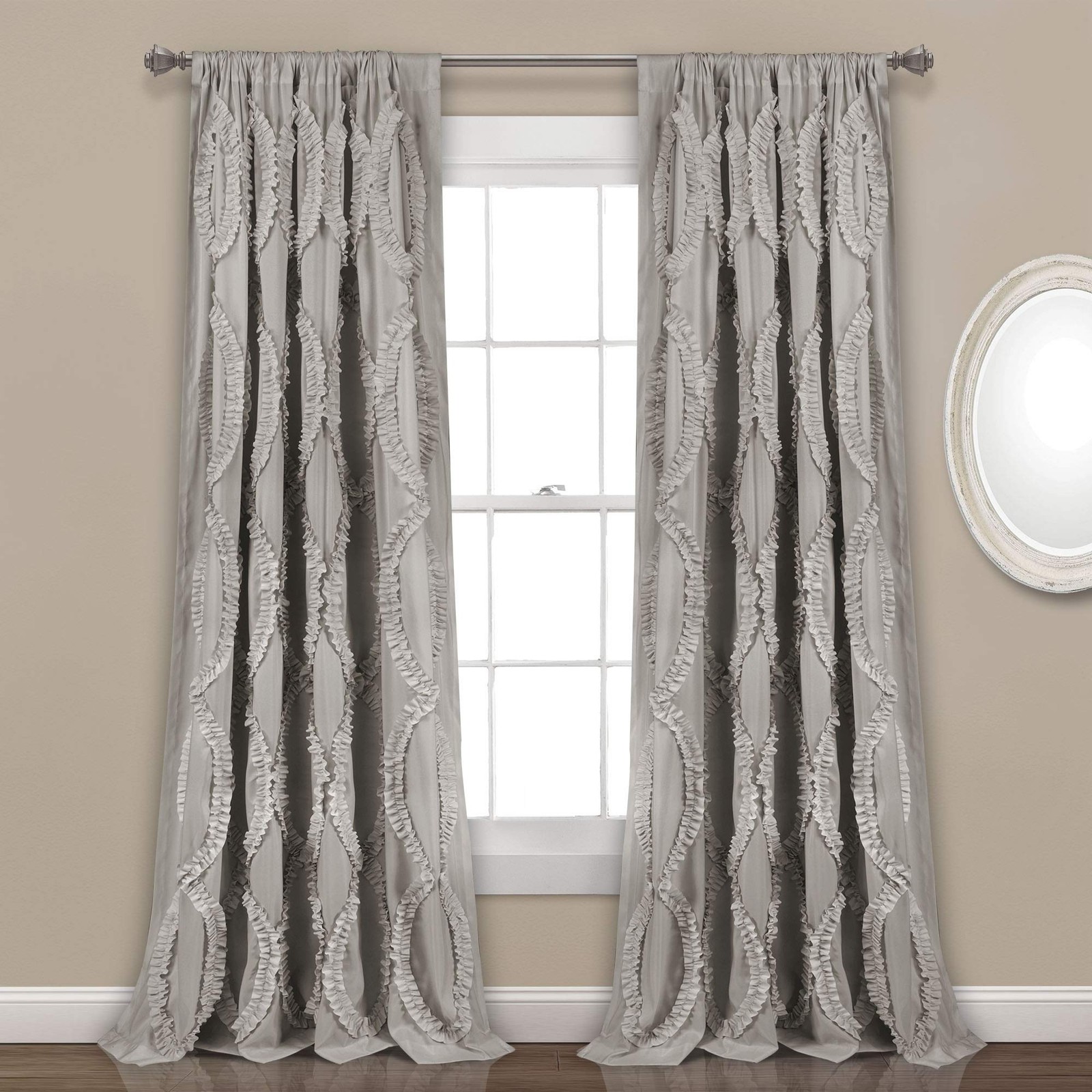 Avon Sydney Window Curtain, Throw Blanket, 137cm W x 213cm L, Light Grey