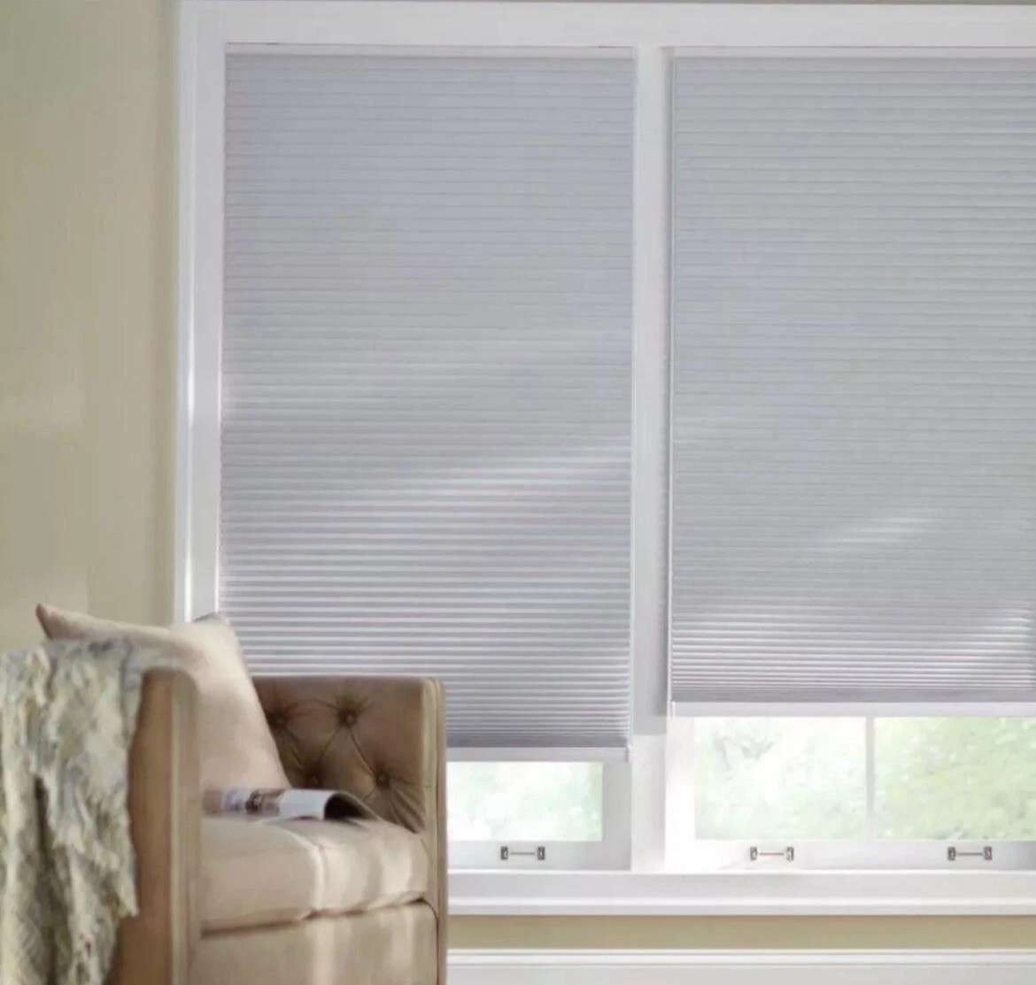 Cordless Blackout Cellular Shades for Windows 1,5In 31-1/2×54 Gray