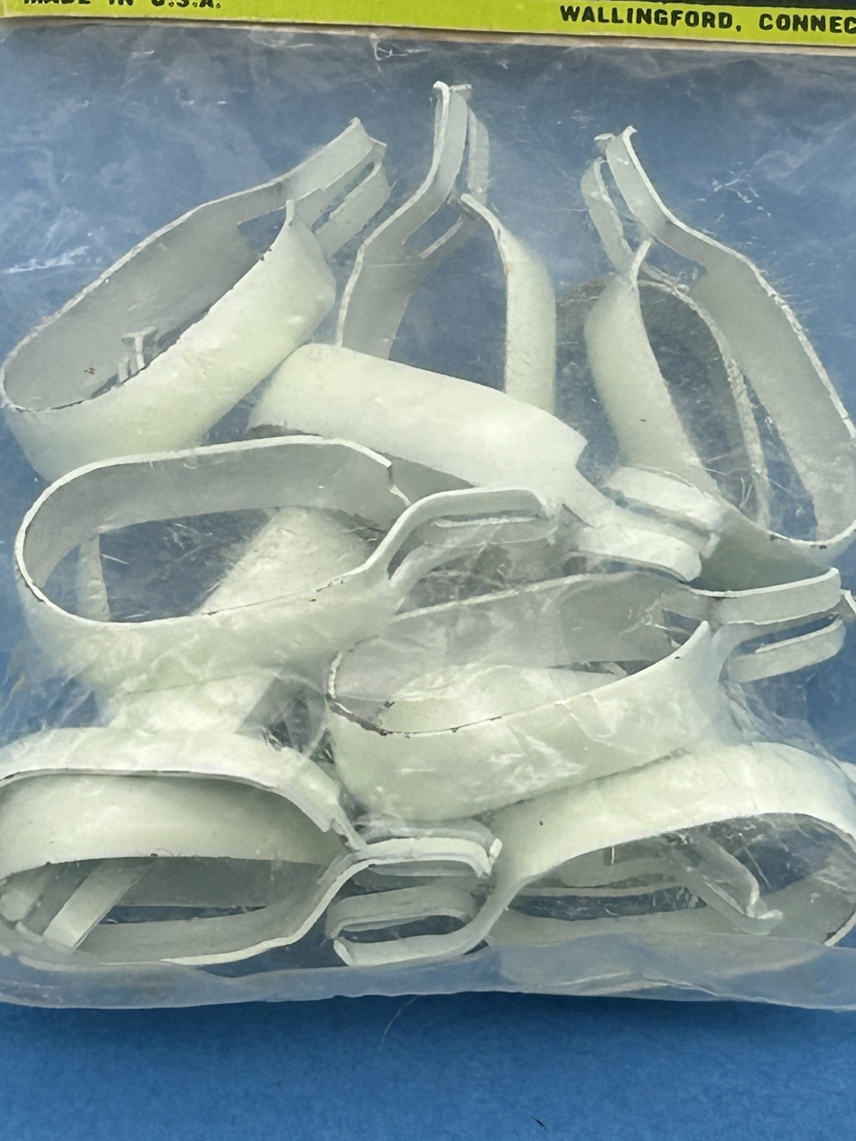 Pack Snow White 1″ Oval Clip-On Cafe Curtain Rings Drapery Oblong Stanley NOS