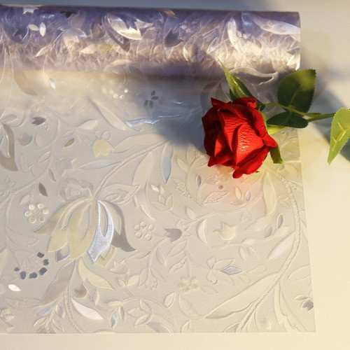 3D Static Cling Tulip Flower Film Privacy Glass Window Vinyl No-Glue Films