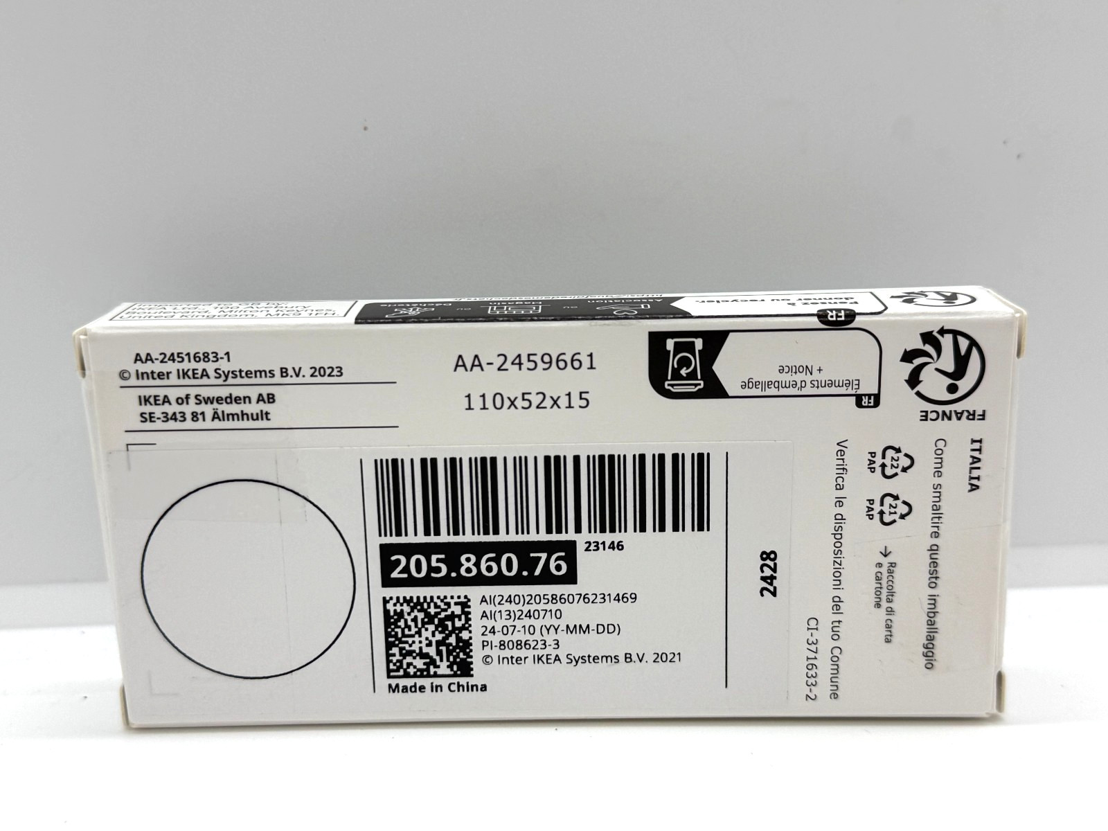 Ikea VIDGA Ceiling bracket for 2 curtain rails, white New