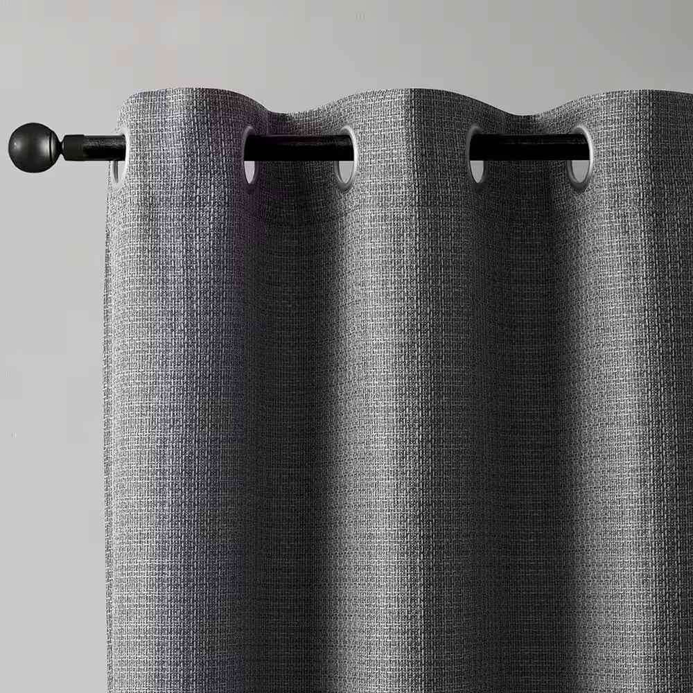 Morgan Gray 38 In. W X 84 In. L Grommet Room Darkening Curtain (Single Panel)