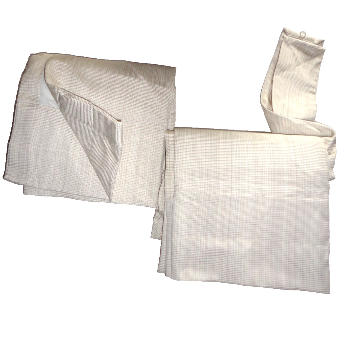 CROSCILL TRIBECA OYSTER/NEUTRAL TEXTURED (PAIR) LINED DRAPERY PANELS 41X84