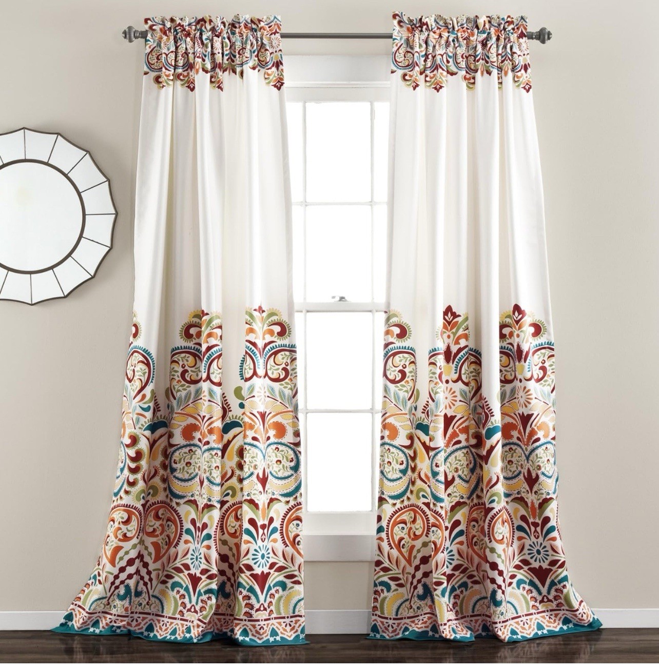 HALF MOON Clara Darkening INSULATED turq Window Curtains 2 panels 52×84″ nwt