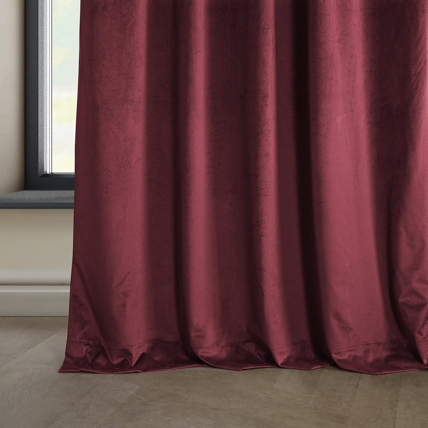 Heritage Plush Velvet Curtains, 244 Inches Long, Room Blackout Curtains for Sleep…