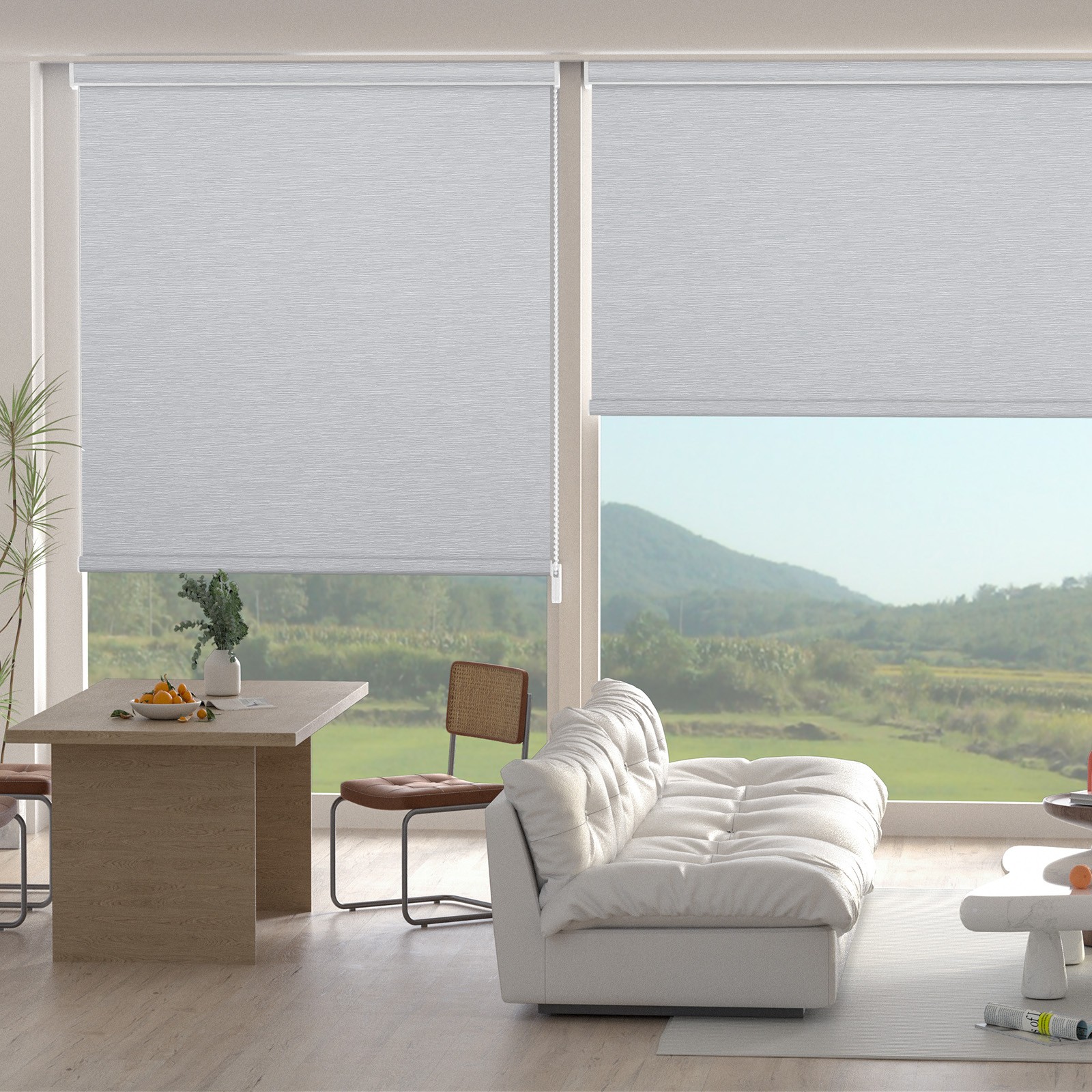 100% Blackout Roller Shades Thermal Insulated Fabric Blind Window Blinds-5colors