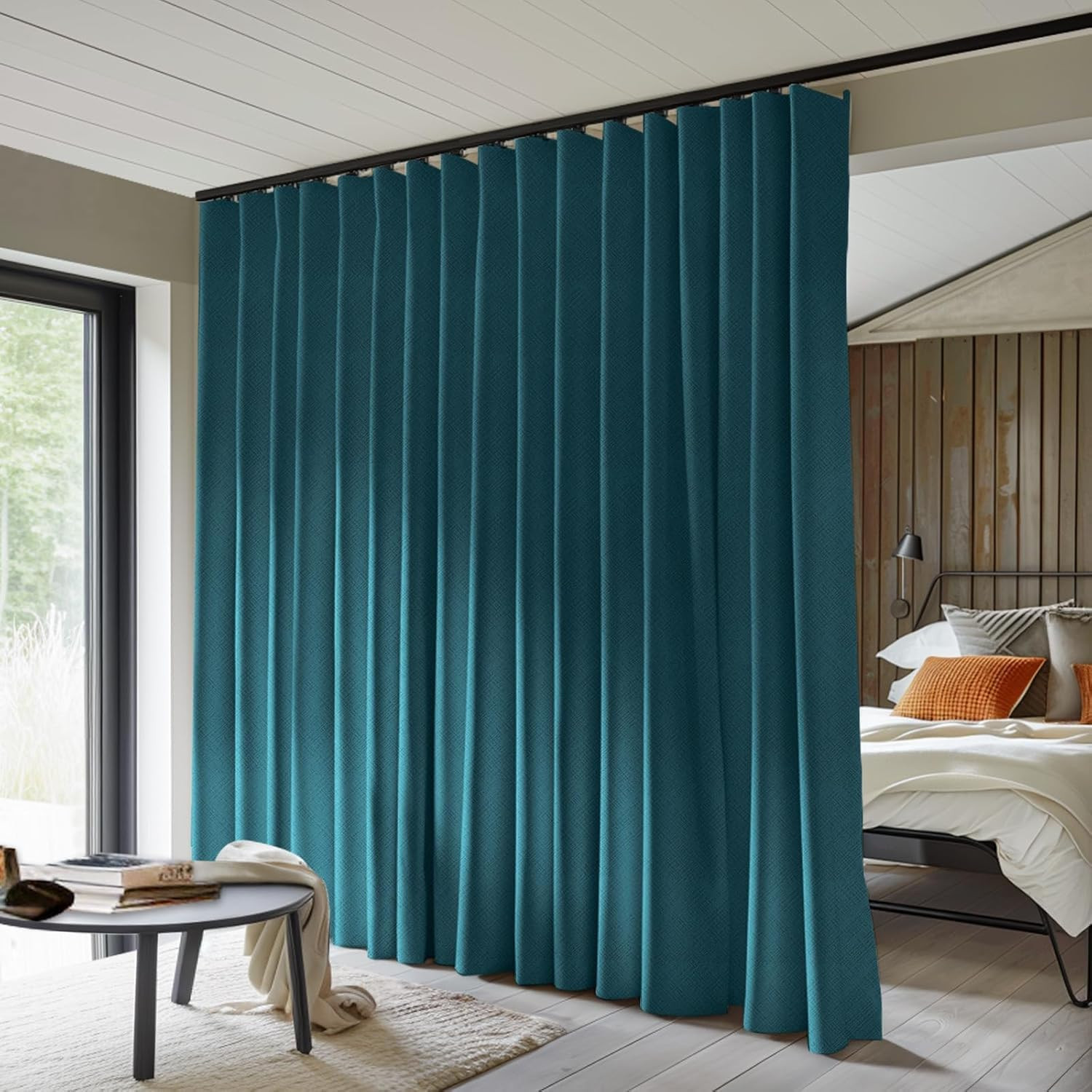 MaKefeile Room Divider Curtains Total Blackout Privacy Curtain Panel Room Therma
