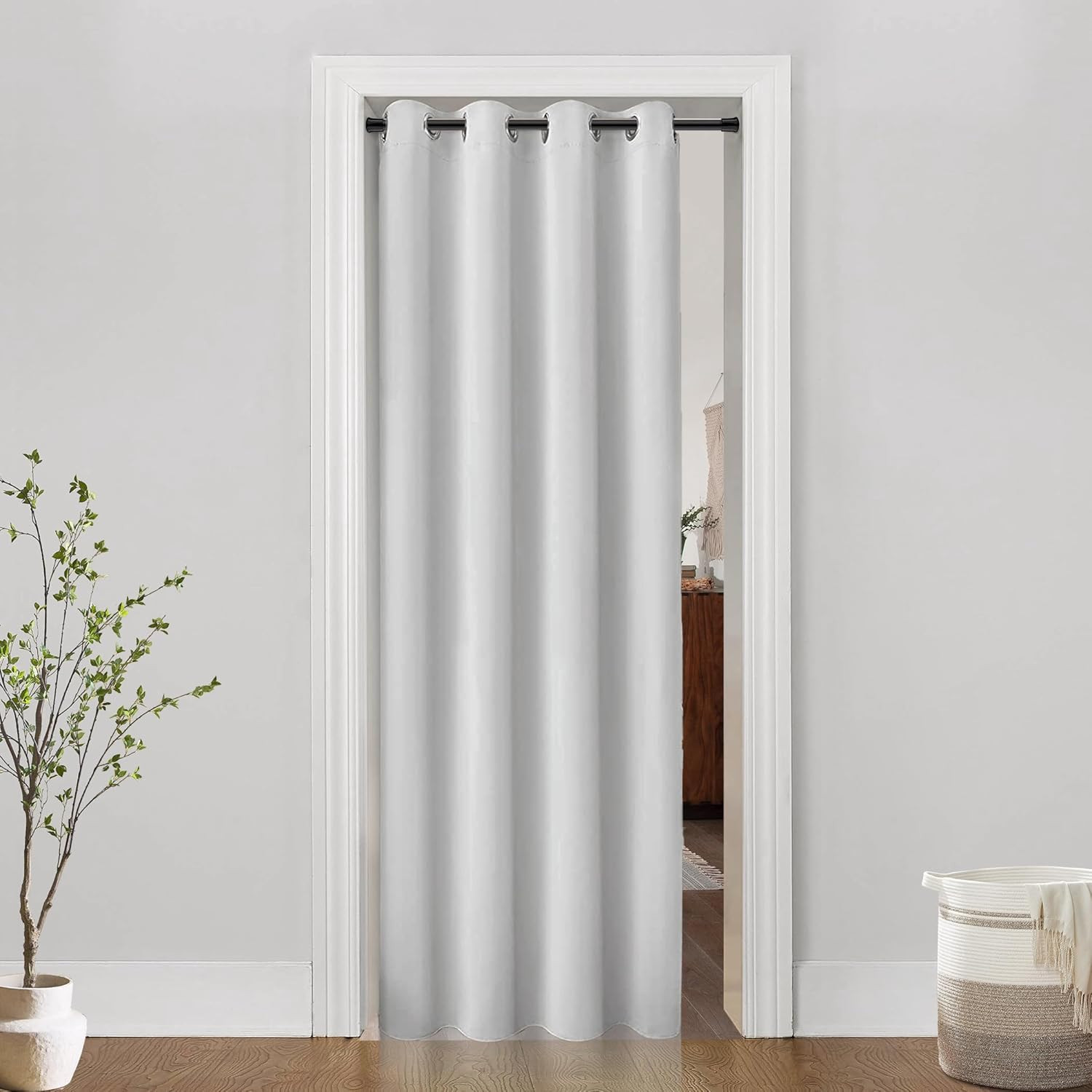 Curtain as Bedroom Door,Interior Temporary Sliding Portable Sound Proof Curtain