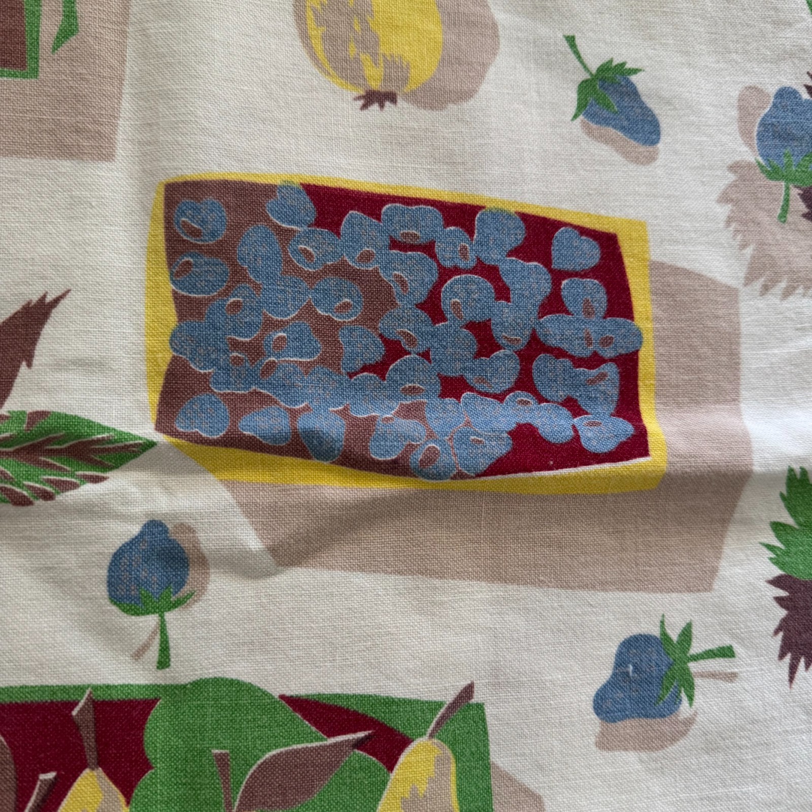 Vintage Fruit Themed Curtain Panel Square Table Runner Set Cottage Farmhouse
