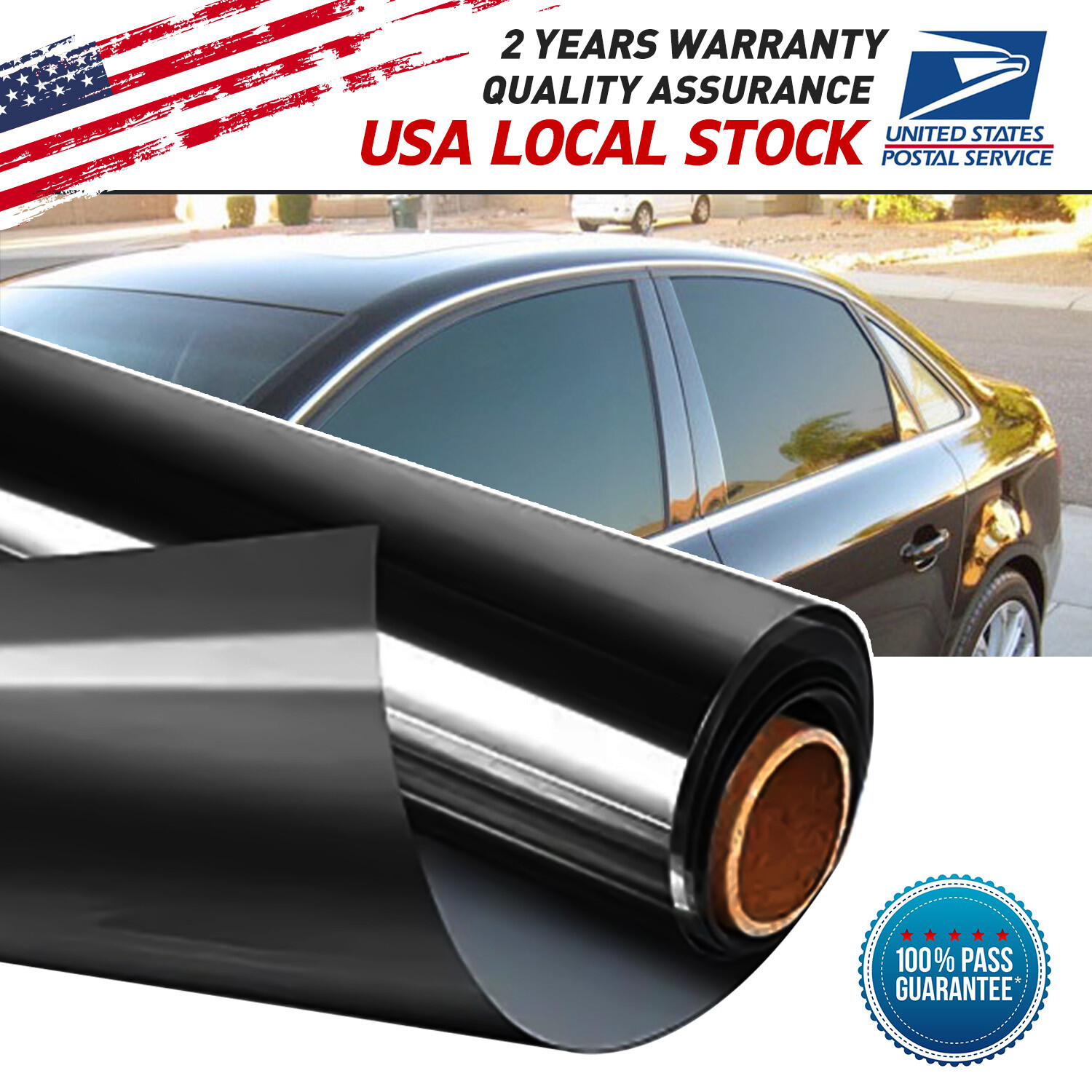 Black Ceramic Window Tint Roll Home Car Office Commercial UV Blocking 157»118»