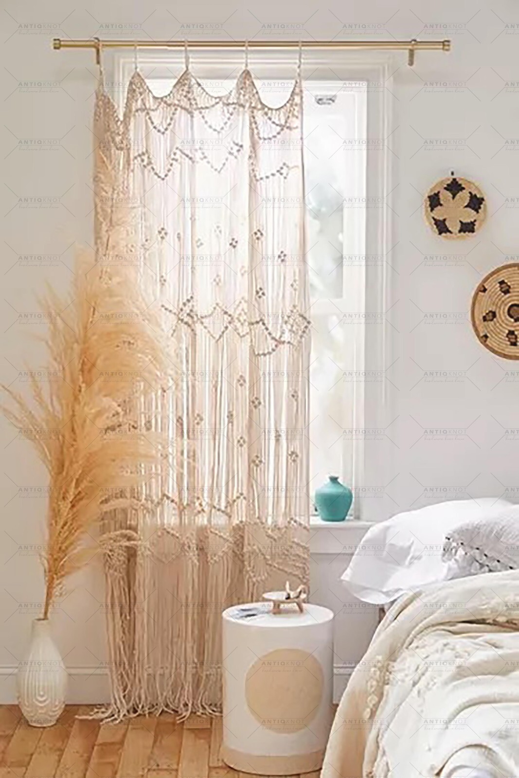 Macrame Door Curtain | large Wedding Backdrop | Large Tapestry | Window curtain