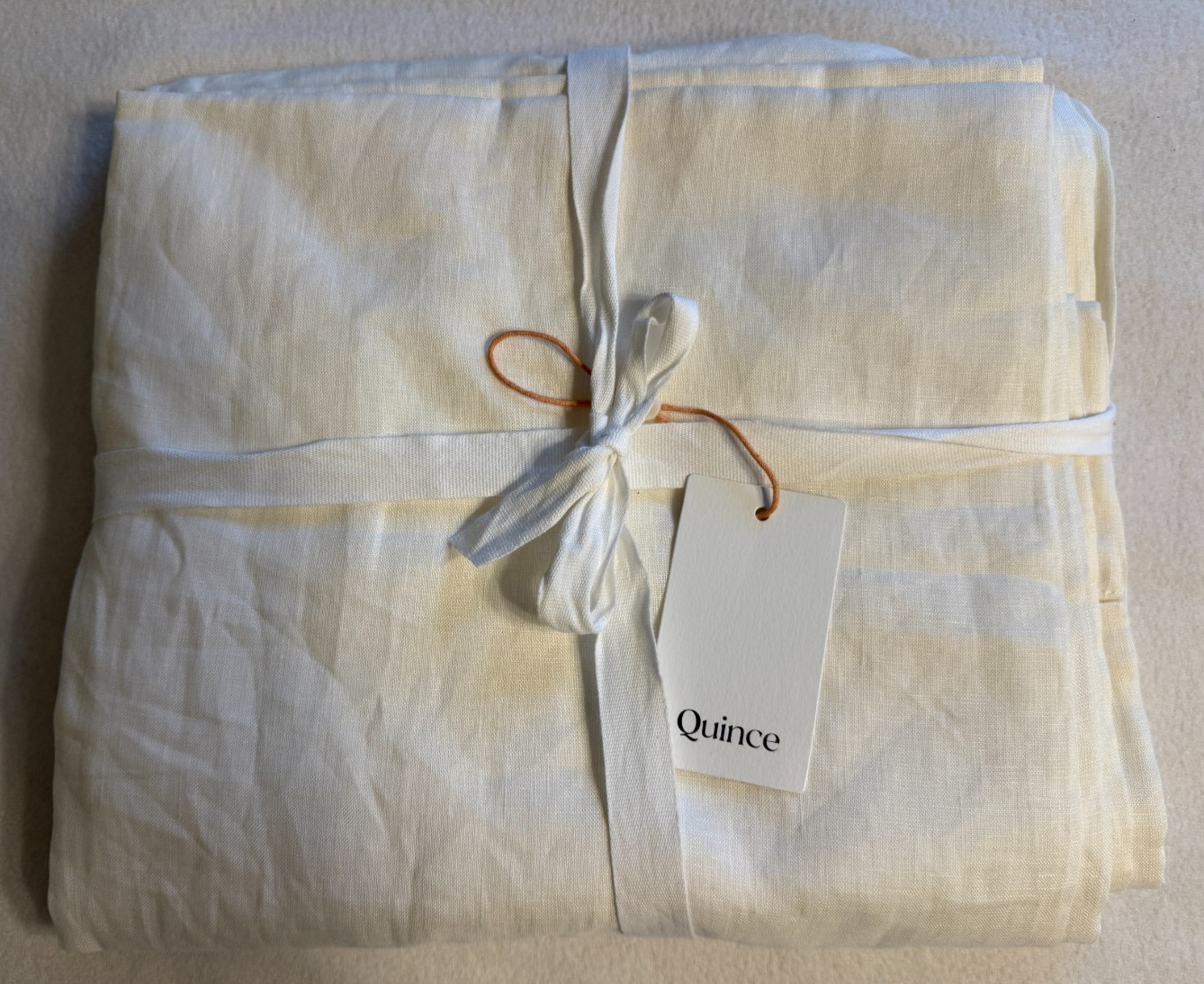 Quince European Linen Curtain Panel 48×84 Ivory White NWT Single Panel