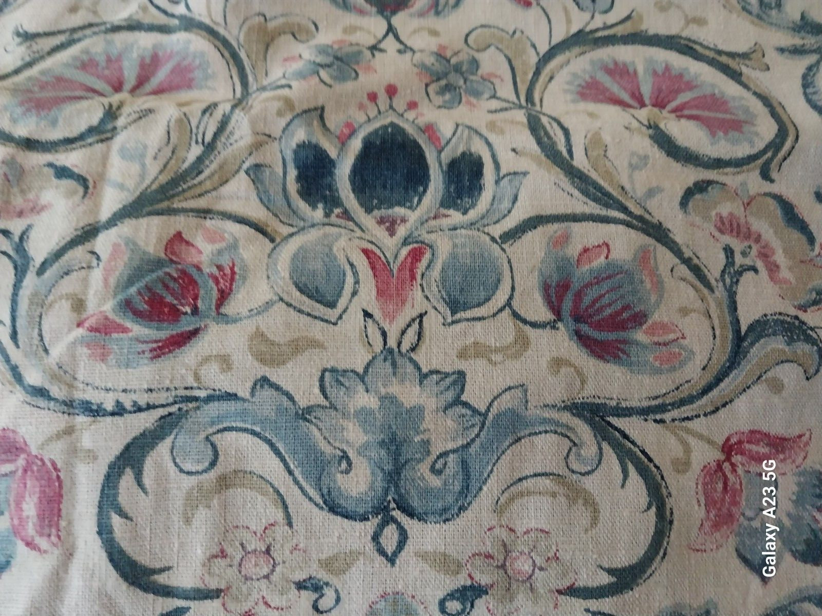 Vintage Ralph Lauren Provence Drapes Pair-84″ long Washed -Cotton/Lined