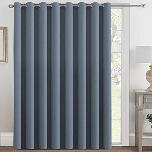 H.VERSAILTEX Blackout Patio Curtains 100×84 Inches for Sliding Door Extral Wide