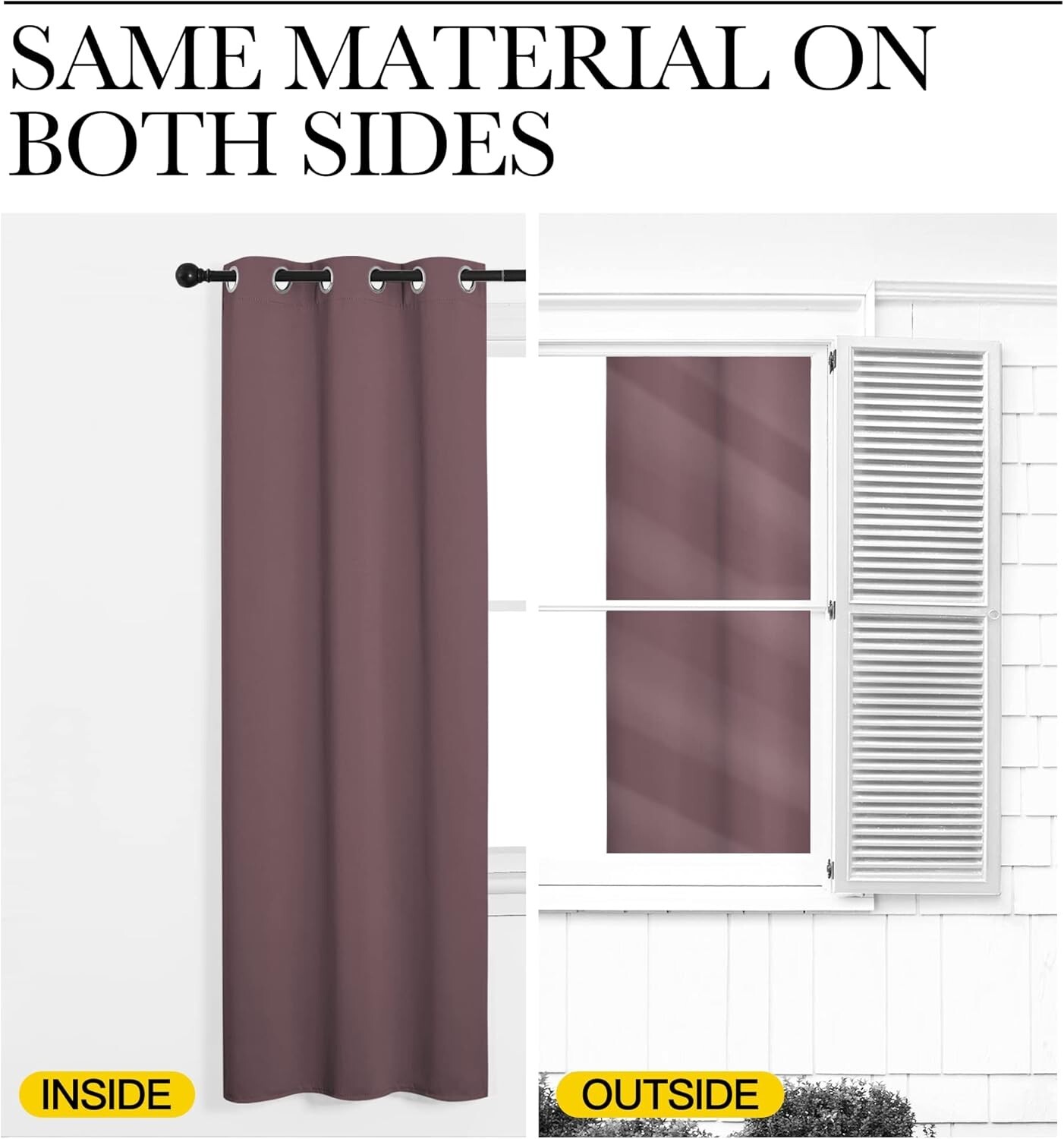 2 PCS Dry Rose 90″L x 42″W Protection Privacy Darkening Curtains For Bedroom