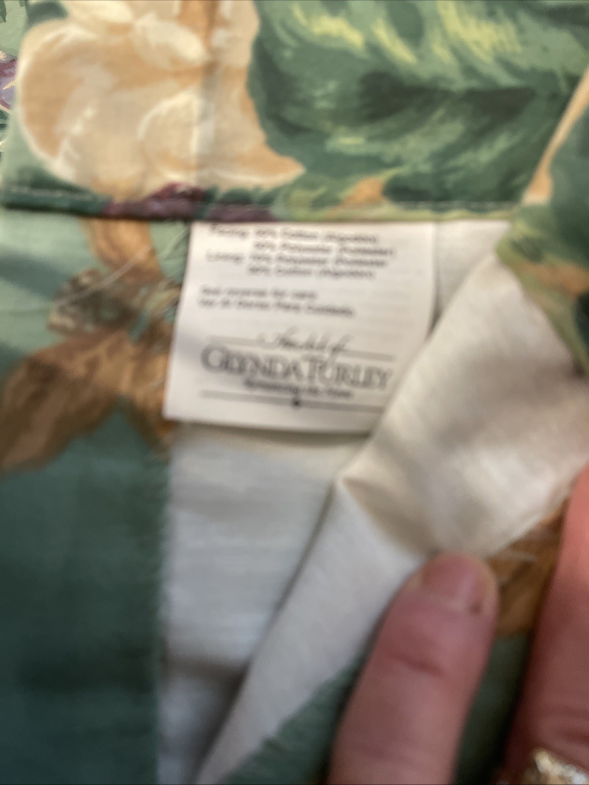 Glynda Turley JC Penney Magnolia Lined Weighted Pole Top Curtains + Tie backs