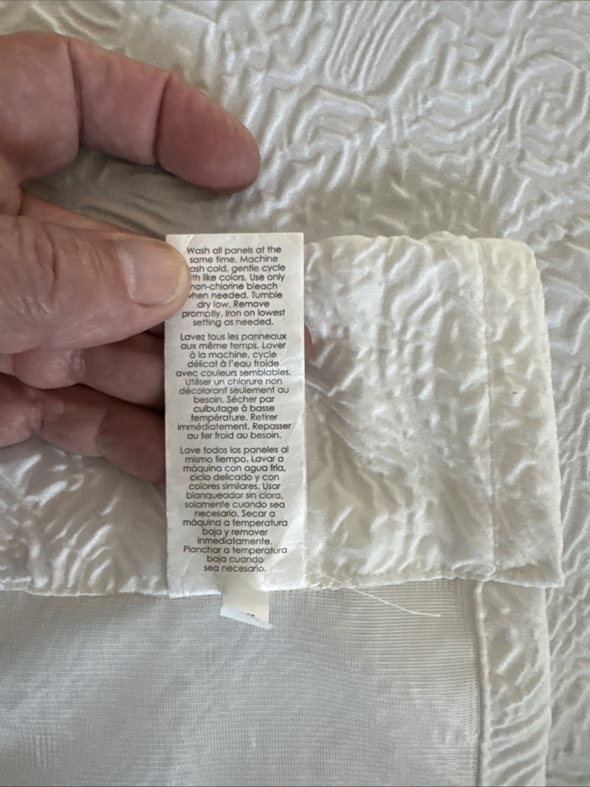 83” By 37″ Peri Home 2 pack White polyester Curtain Panel RN#30221