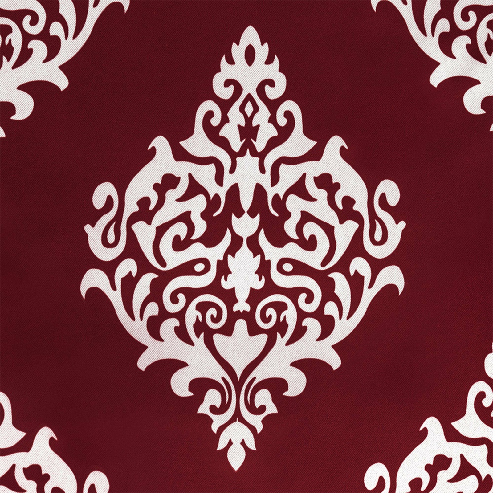 Set 2 Burgundy White Medallion Curtains Panels Drapes 63 84 96 108 in L Grommet