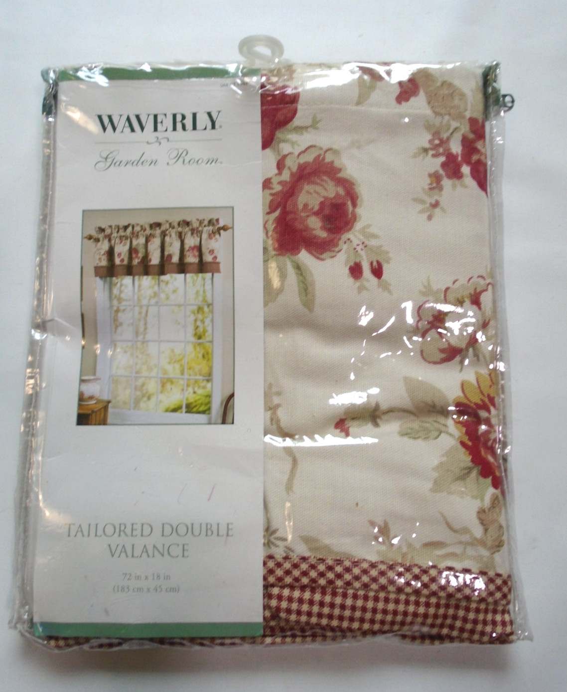 NEW Vintage Waverly Garden Room Floral Rose Tailored Double Valance