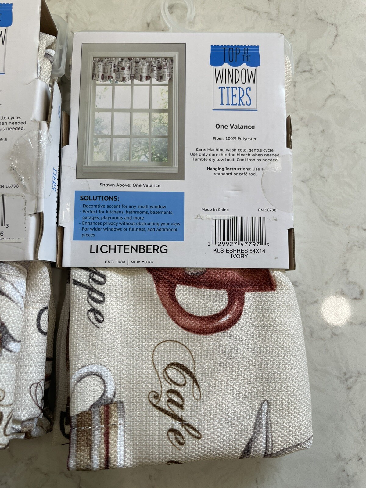 Top Of The Window Tiers 1 Valance & 1 Tier Pair NWT ~ Espresso ~ NEW Lot